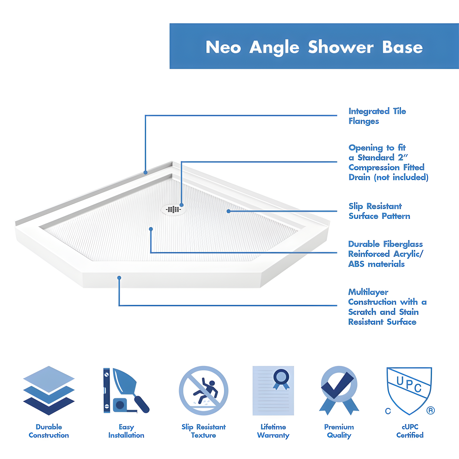 DreamLine Prism 40" x 74.75" Neo-Angle Pivot Shower Enclosure