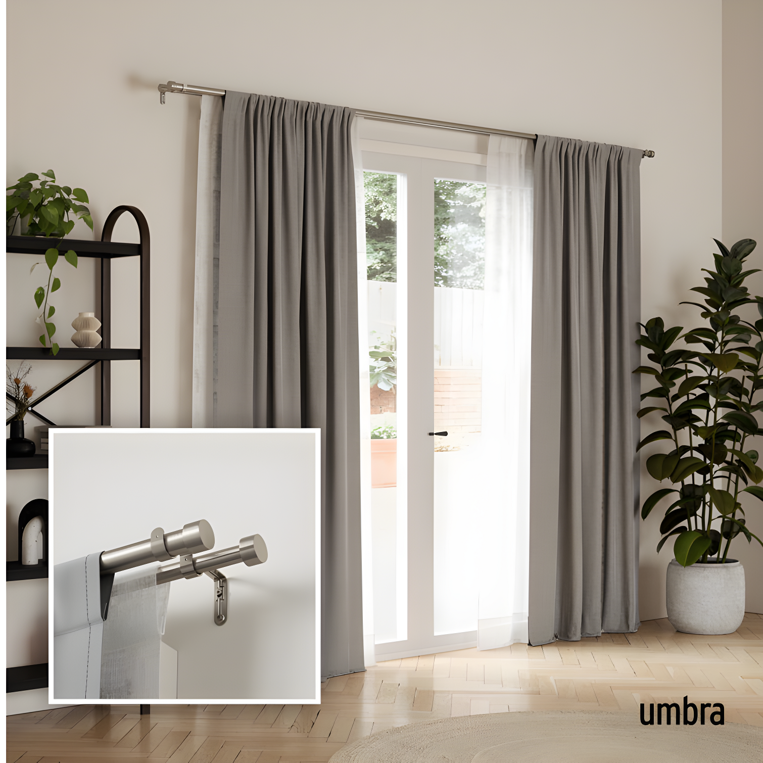 Cappa Drapery Solutions Double Curtain Rod