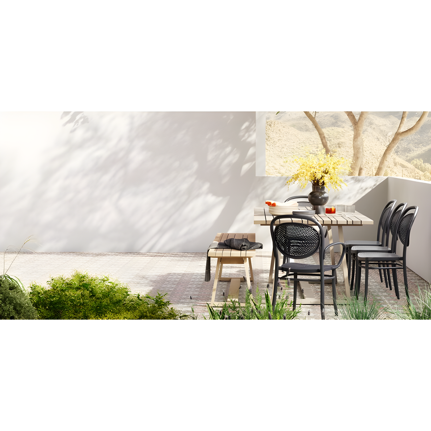 Siterra Painter's Palette 16 Piece Dinnerware Set, Service for 4