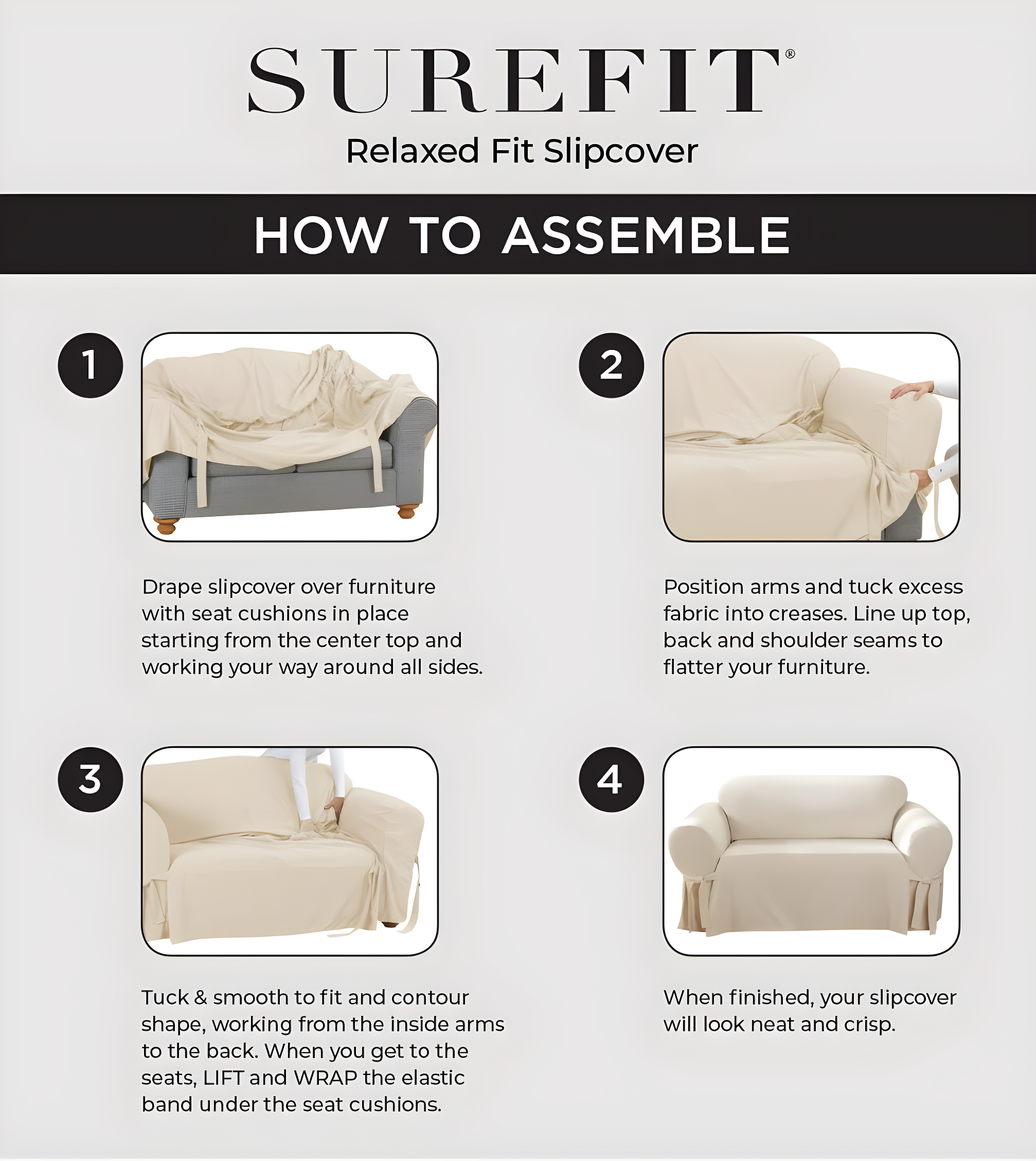 Taupe Stretch Pique Elegant Dining Chair Slipcover