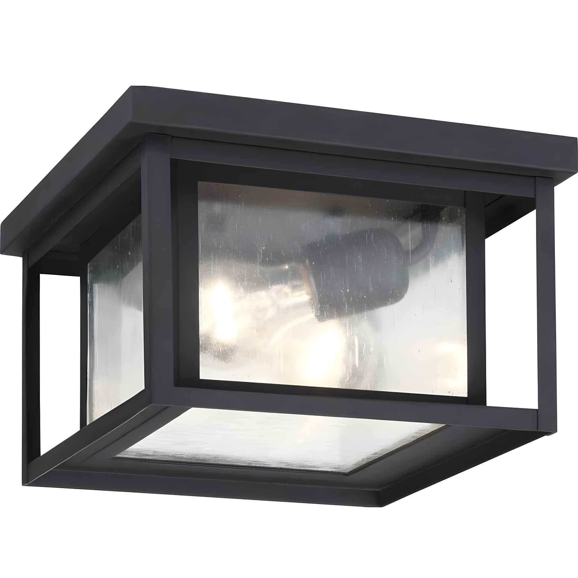 Vermont Seeded Square Outdoor Flush Mount
