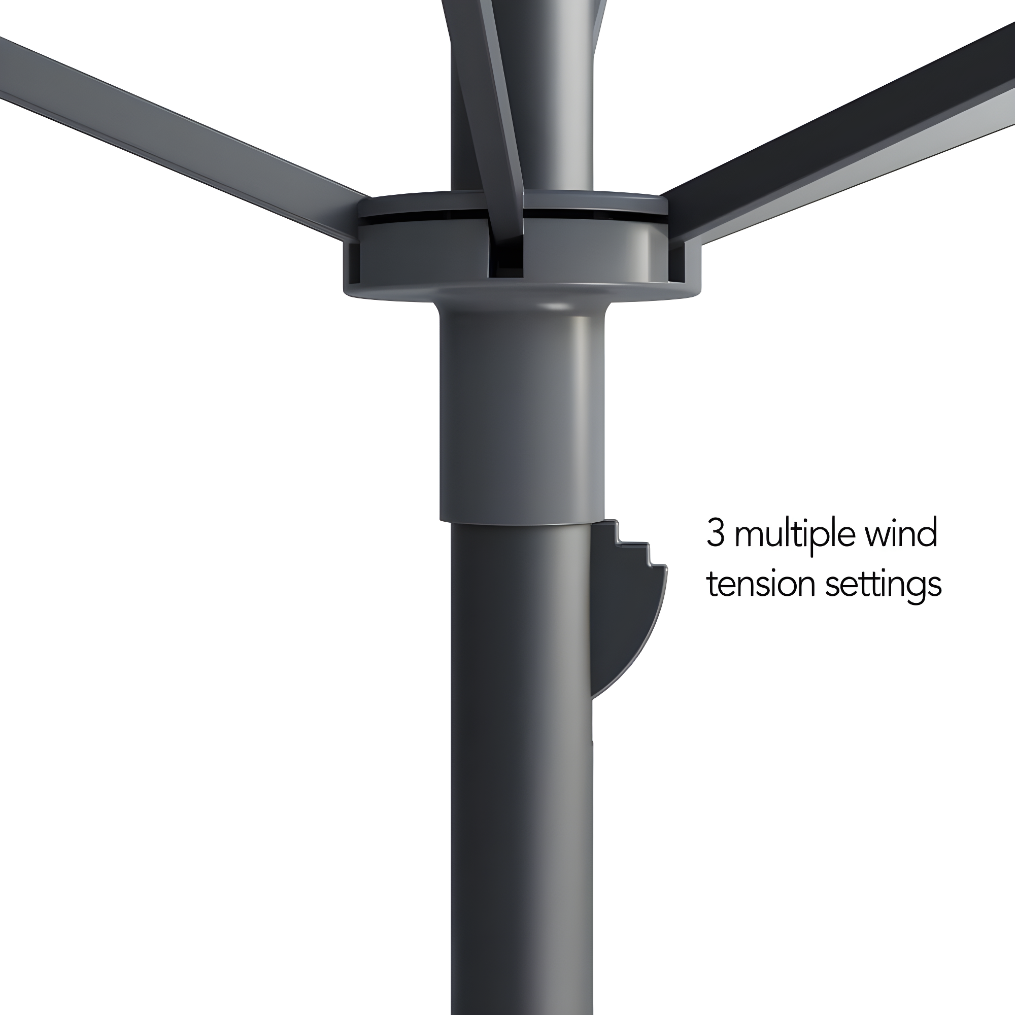 7.5' x 7.5' UV and Wind Resistant Beach/Patio Umbrella Gray - CorLiving