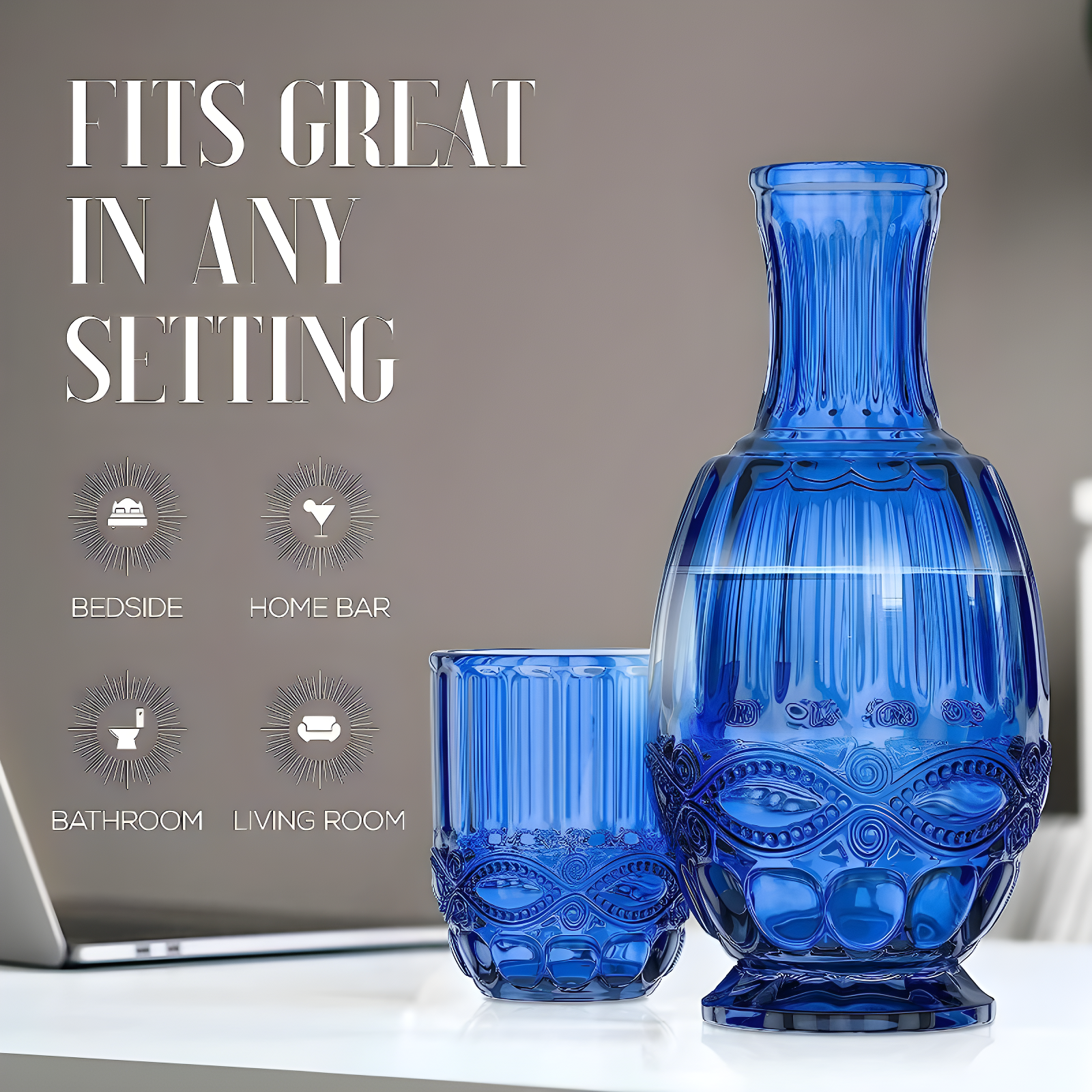 Elle Decor 2-Piece Carafe and Cup Set