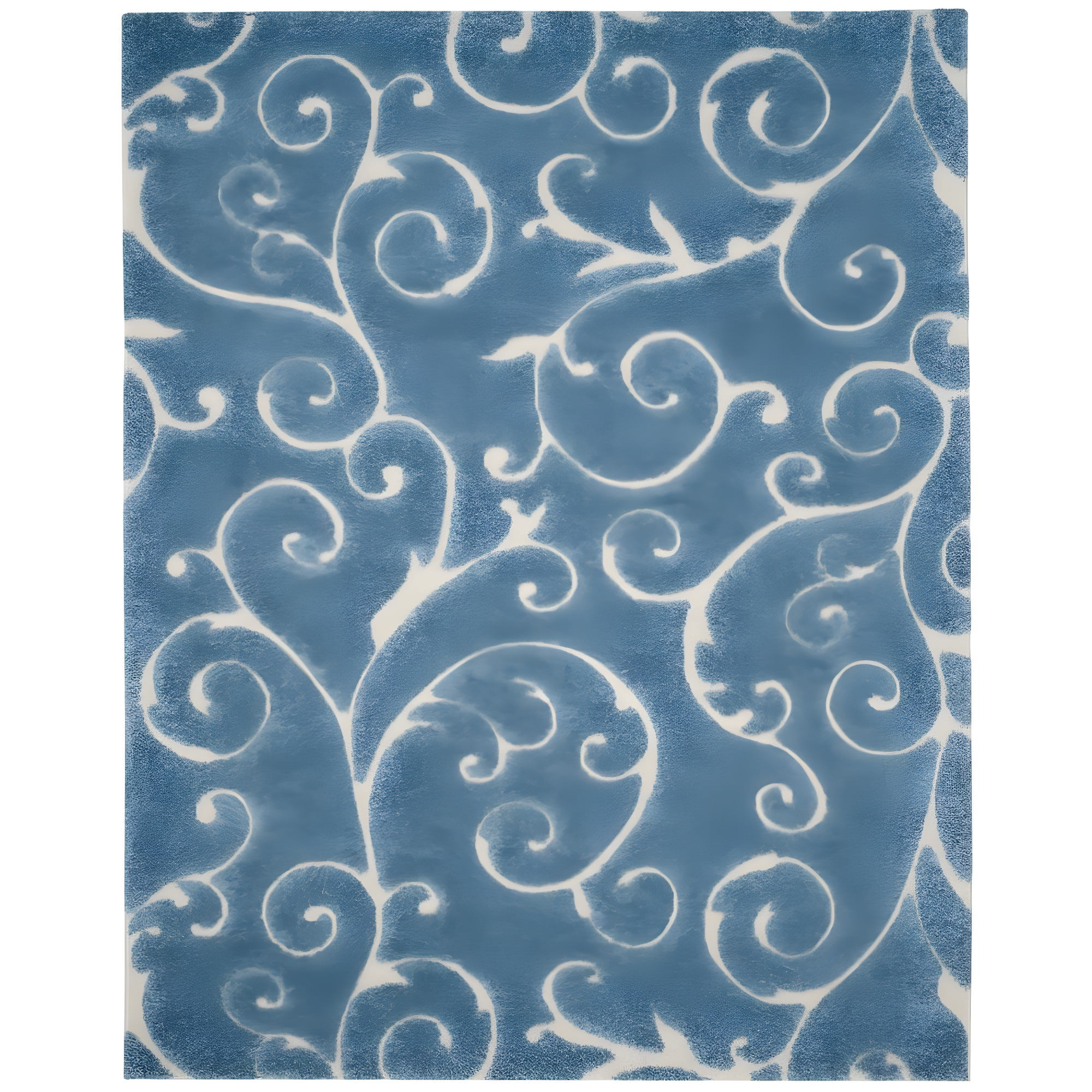 Florida Shag SG455 Power Loomed Indoor Area Rug - Light Blue/Cream - 8'x10' - Safavieh.