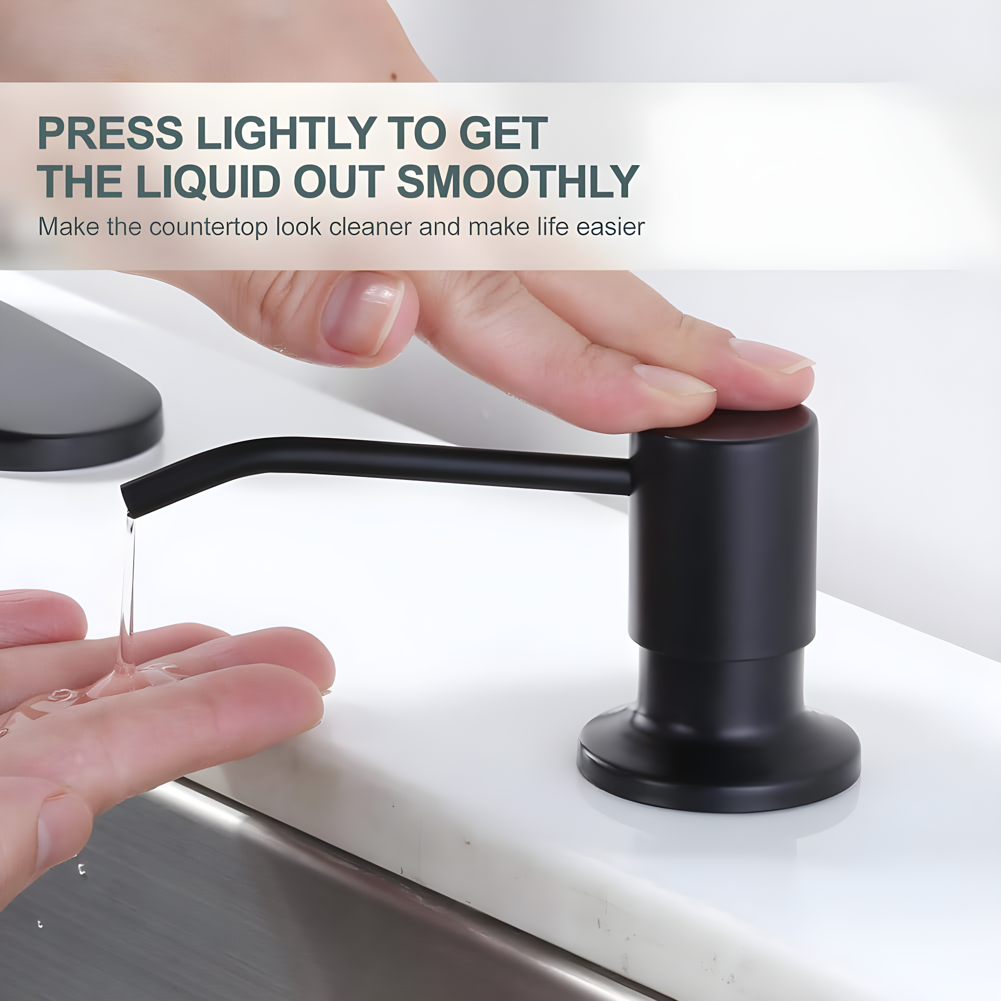 Waterfall Kitchen Faucet with Pull Down Sprayer, Stainless Kitchen Faucet with Sprayer 3 Modes