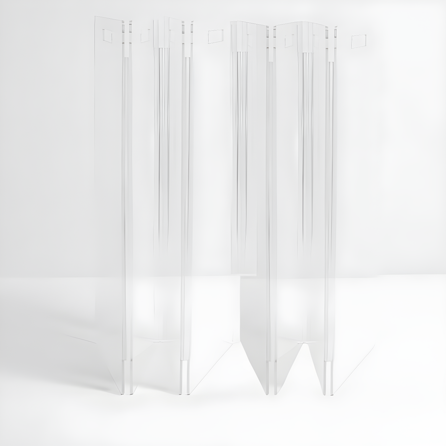 Clear Freestanding Zig Zag Pet Gate