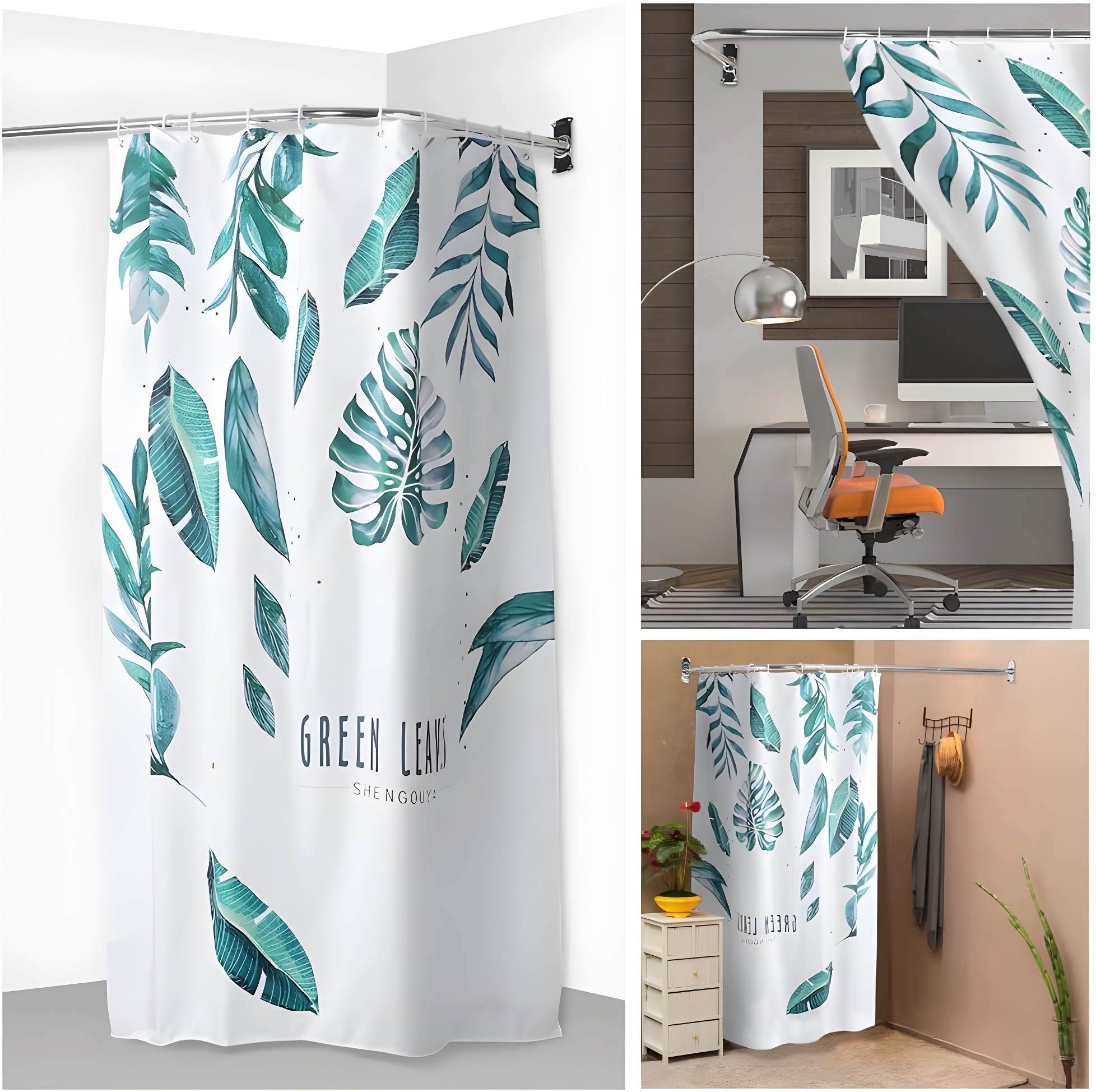 PrettyHome L Shapaed Bathroom Bathtub Corner Shower Curtain Rod Large Space 28"x68",Chrome Finished