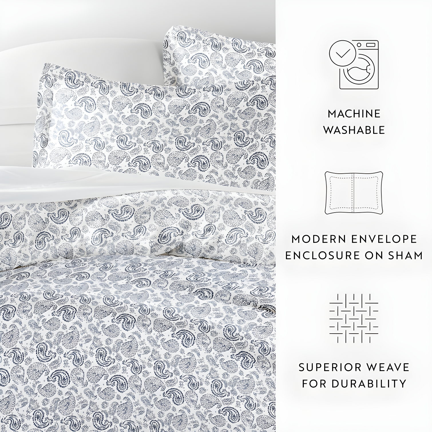 Simply Soft Traditional Paisley Duvet Cover Set