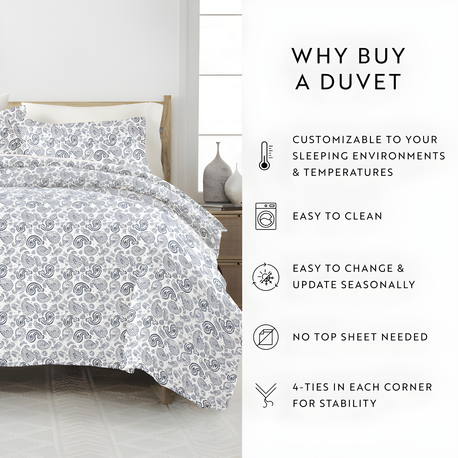 Simply Soft Traditional Paisley Duvet Cover Set