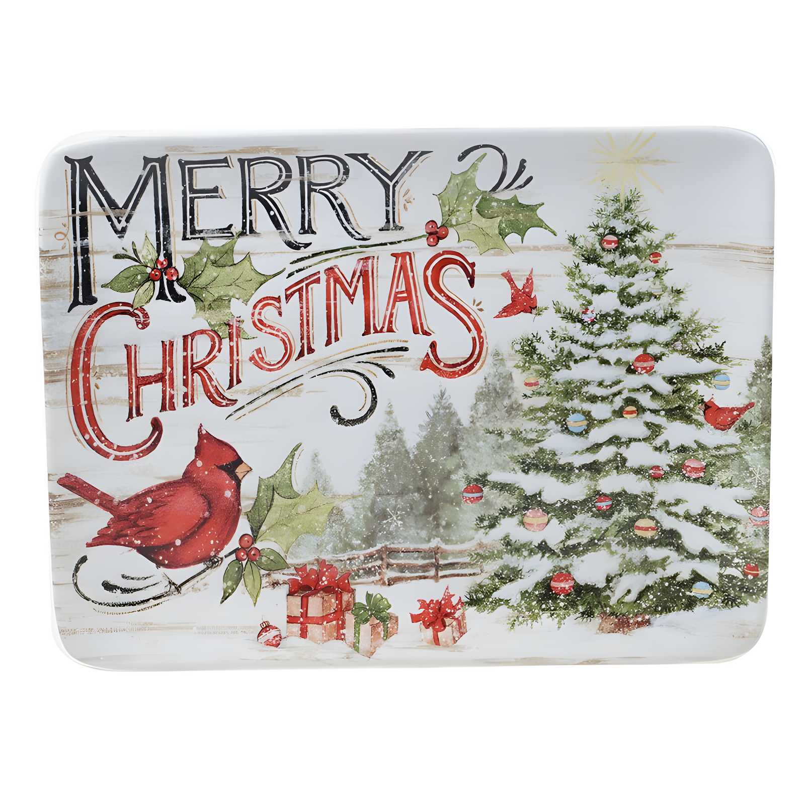 Certified International Certified International Evergreen Christmas Rectangular Platter