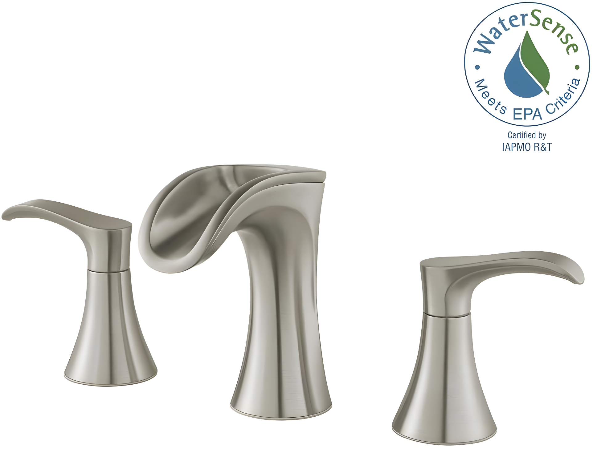 Pfister LF049BRKK Brea 8 in. Widespread 2-Handle Waterfall Bathroom Faucet in Brushed Nickel