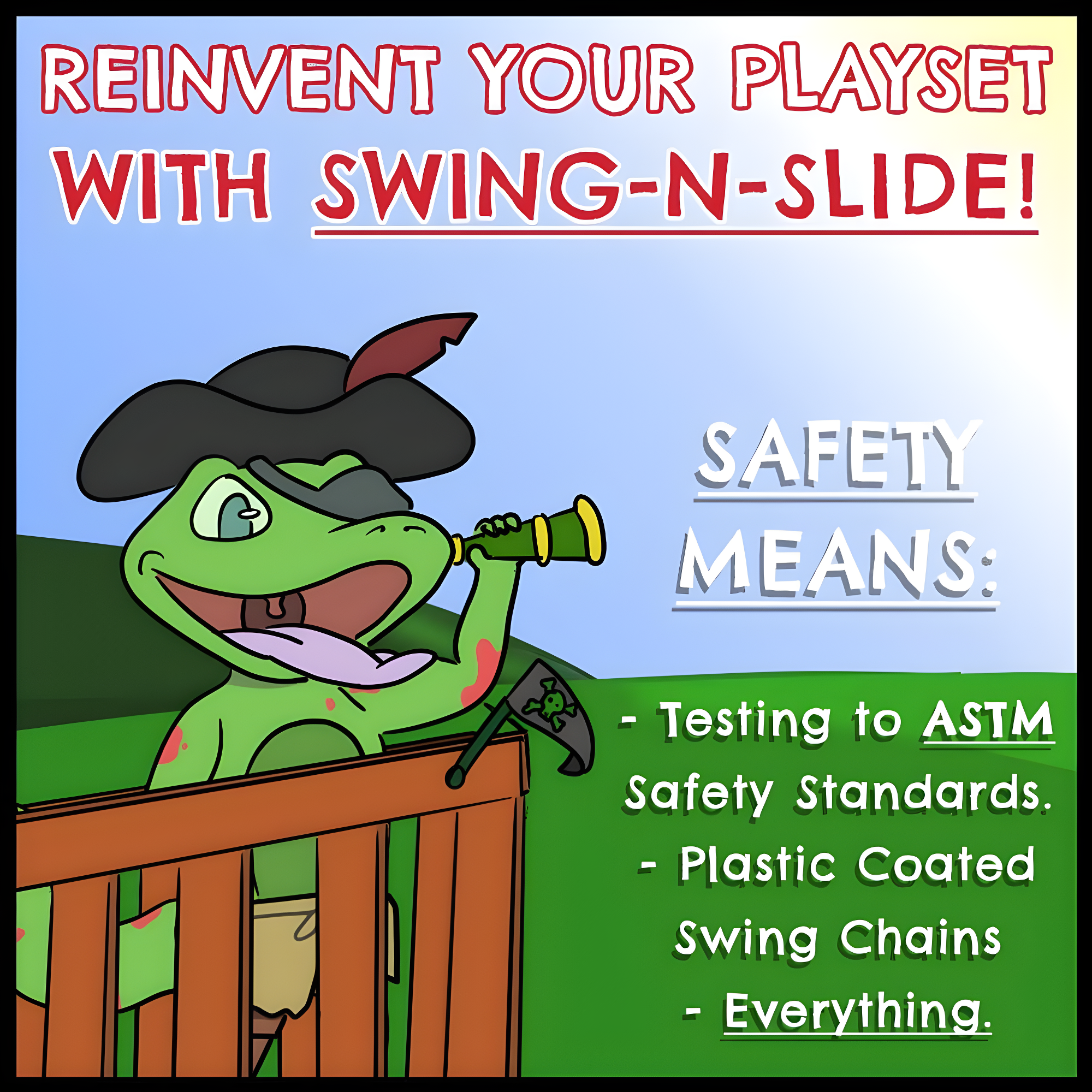 Swing-N-Slide 4 Foot Apex Wave Slide with Lifetime Warranty, Green