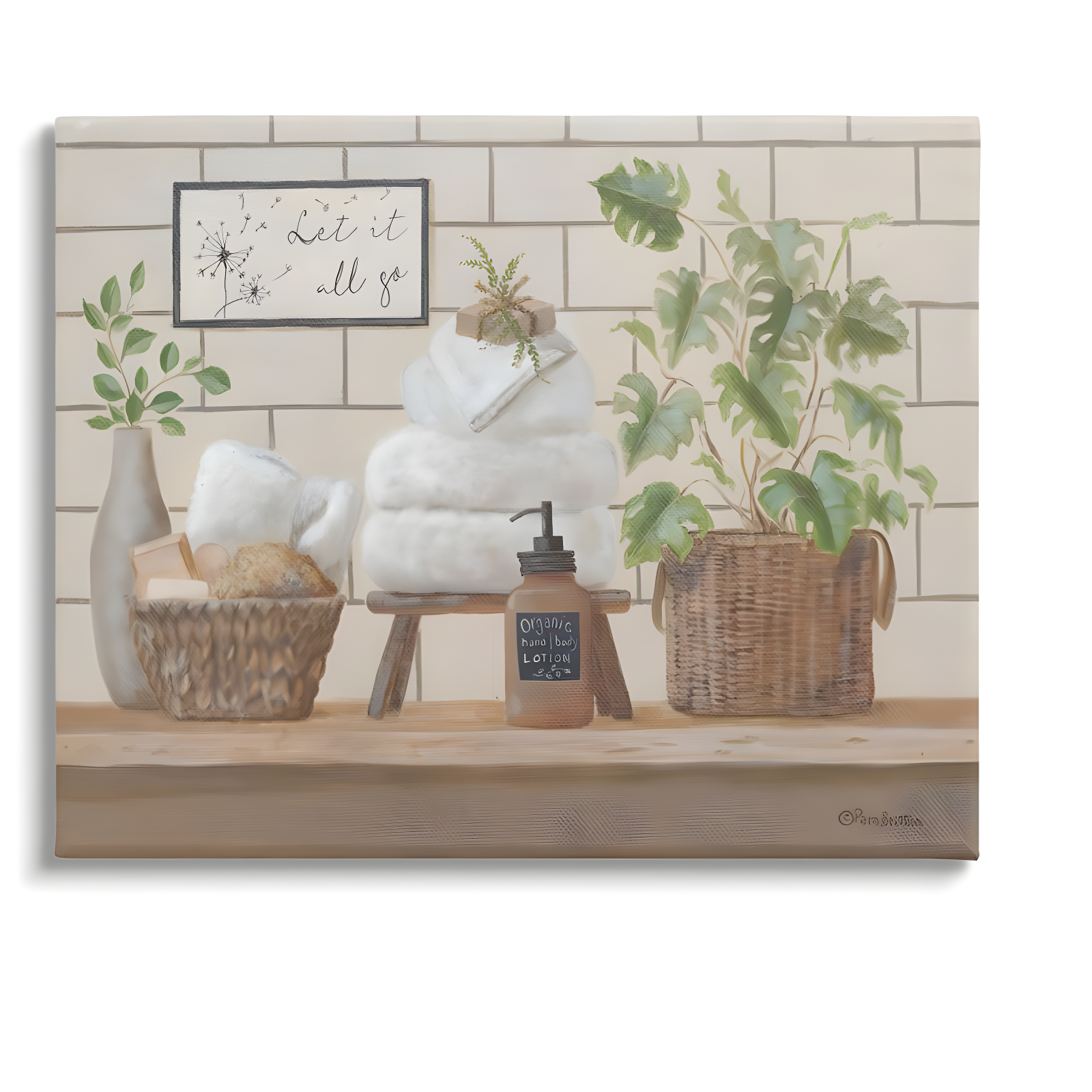 Stupell Industries " Comforting Bathroom Spa Still Life " by Pam Britton Painting Print
