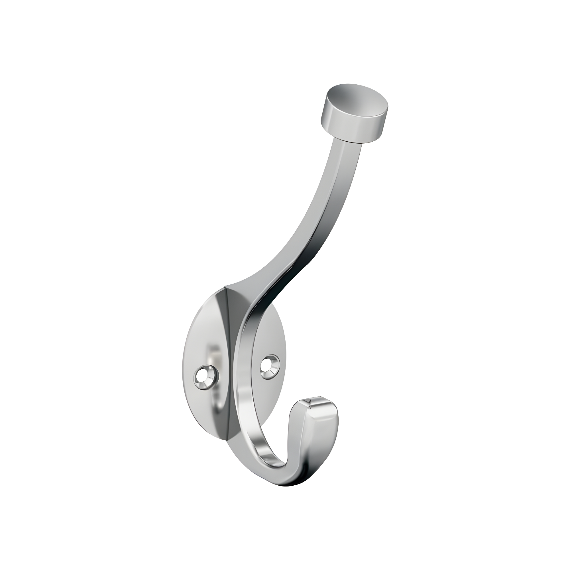 Amerock H5546526 | Adare Double Prong Decorative Wall Hook | Polished Chrome Hook for Coats, Hats, Backpacks, Bags | Hooks for Bathroom, Bedroom, Closet, Entryway, Laundry Room, Office