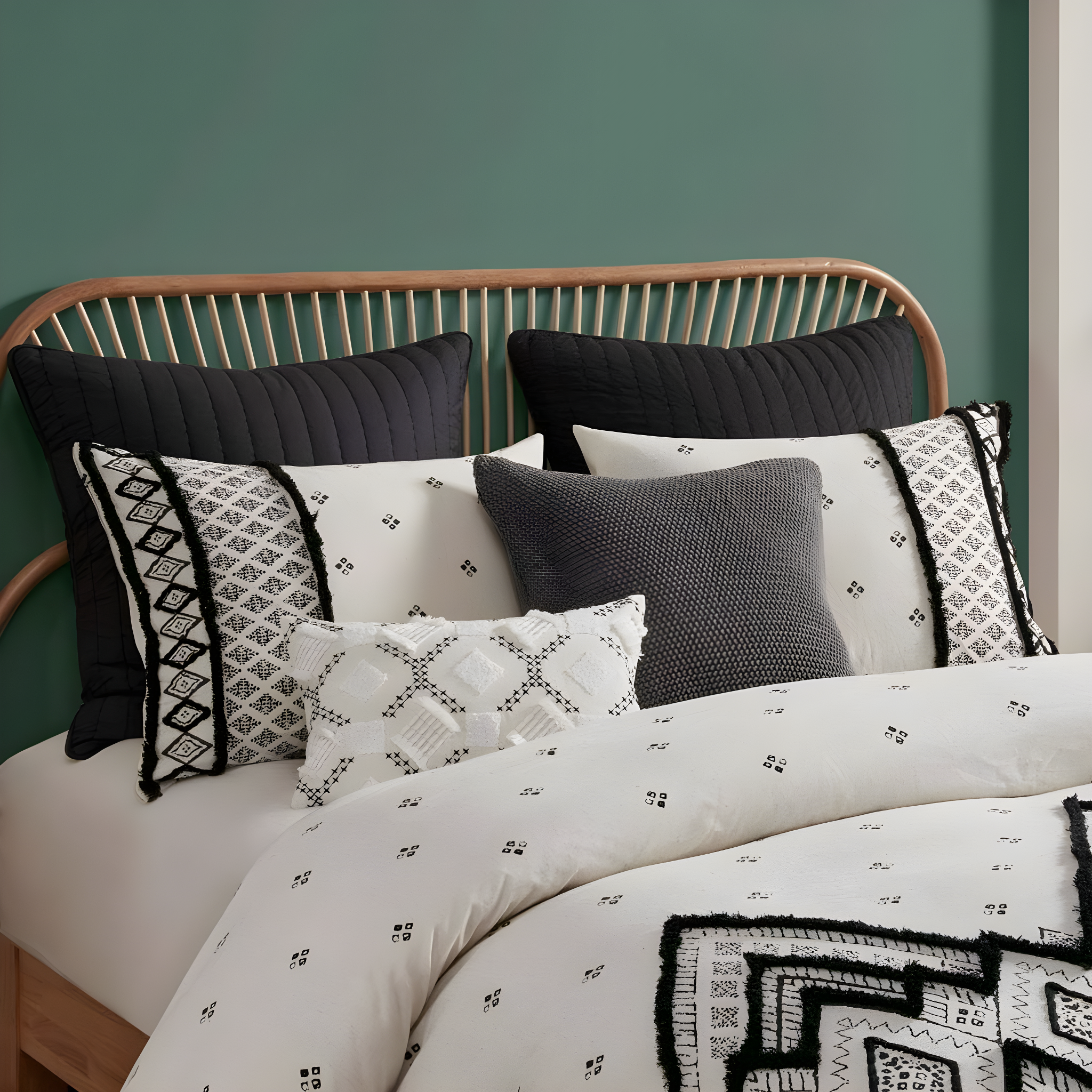 INK+IVY Marta 3 Piece Cotton and Flax Linen Blend Comforter Set