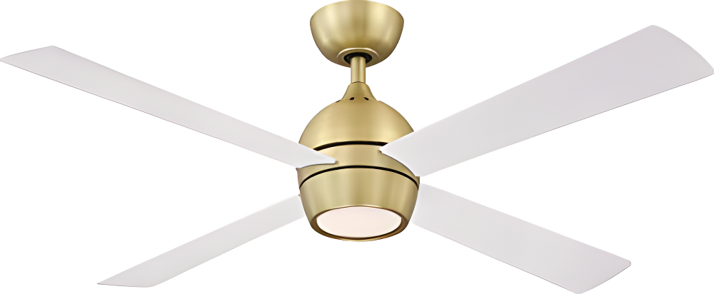 Indi Ceiling Fan + Light - White/Brass / 52"