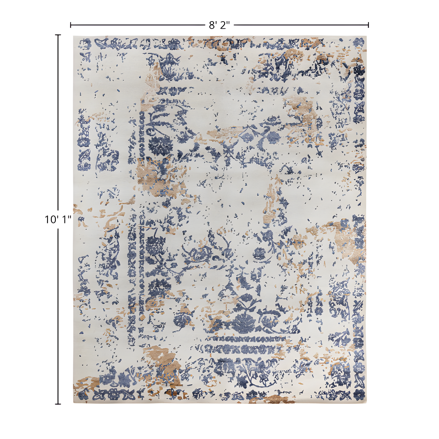 Solo Rugs One-of-a-Kind Rectangle 8'2" X 10'1" New Age Area Rug Beige