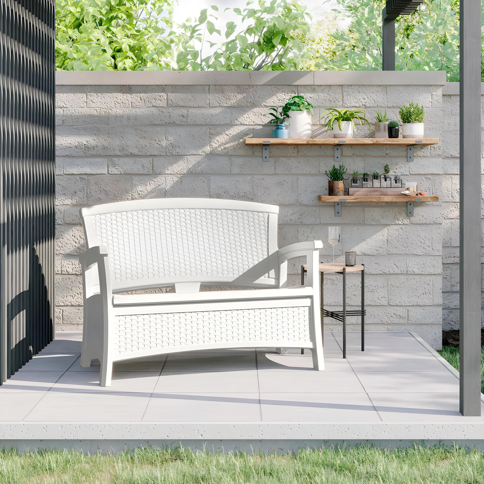 Suncast Elements 47'' Resin Outdoor Loveseat