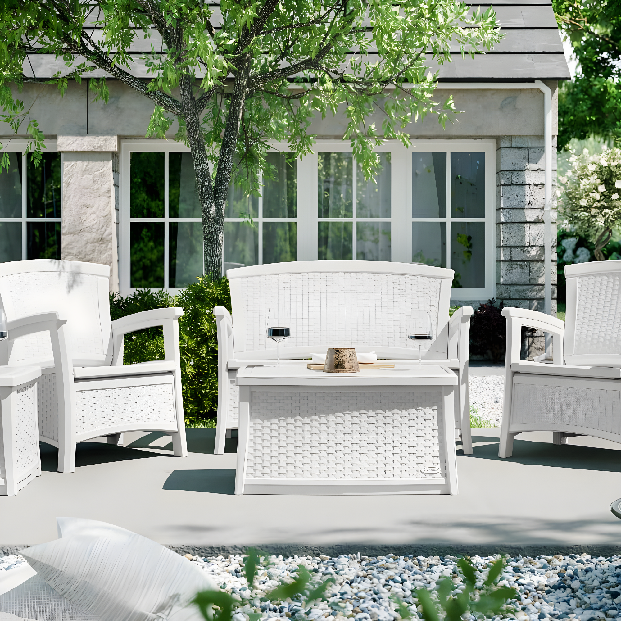 Suncast Elements 47'' Resin Outdoor Loveseat