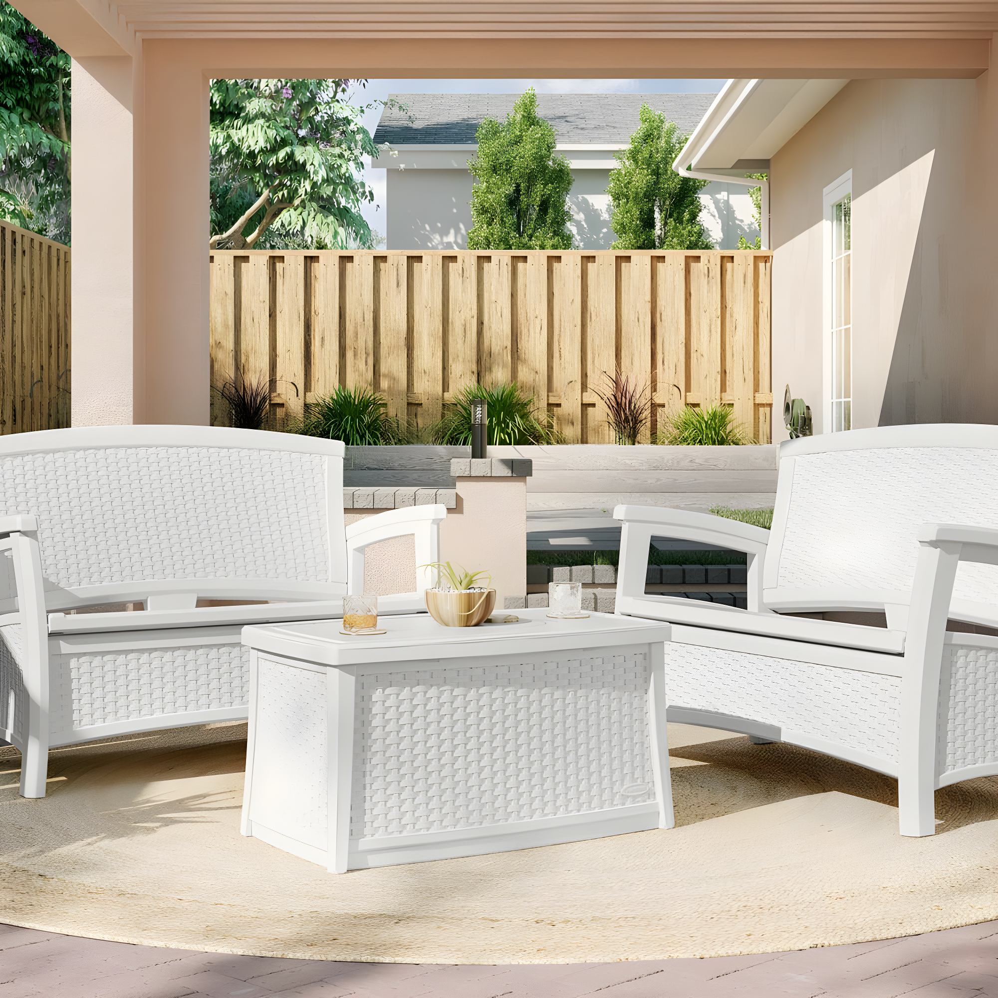 Suncast Elements 47'' Resin Outdoor Loveseat