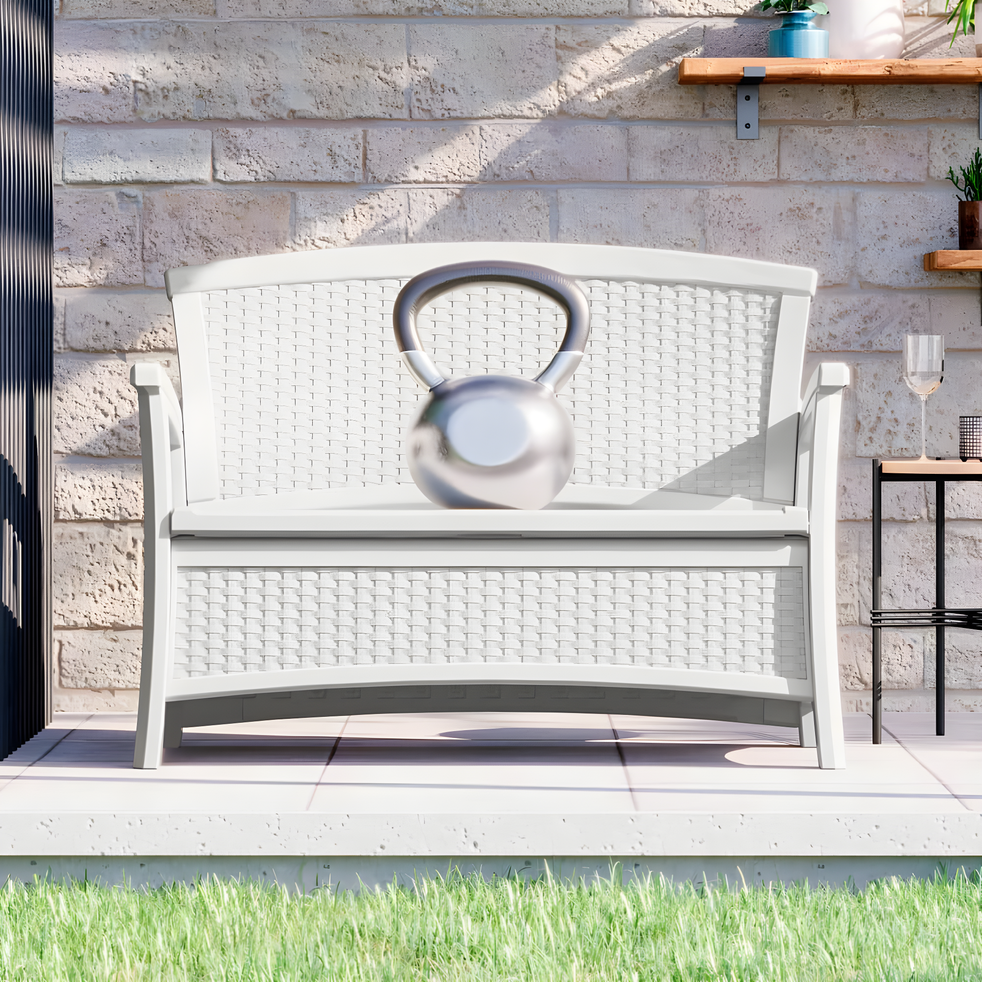 Suncast Elements 47'' Resin Outdoor Loveseat