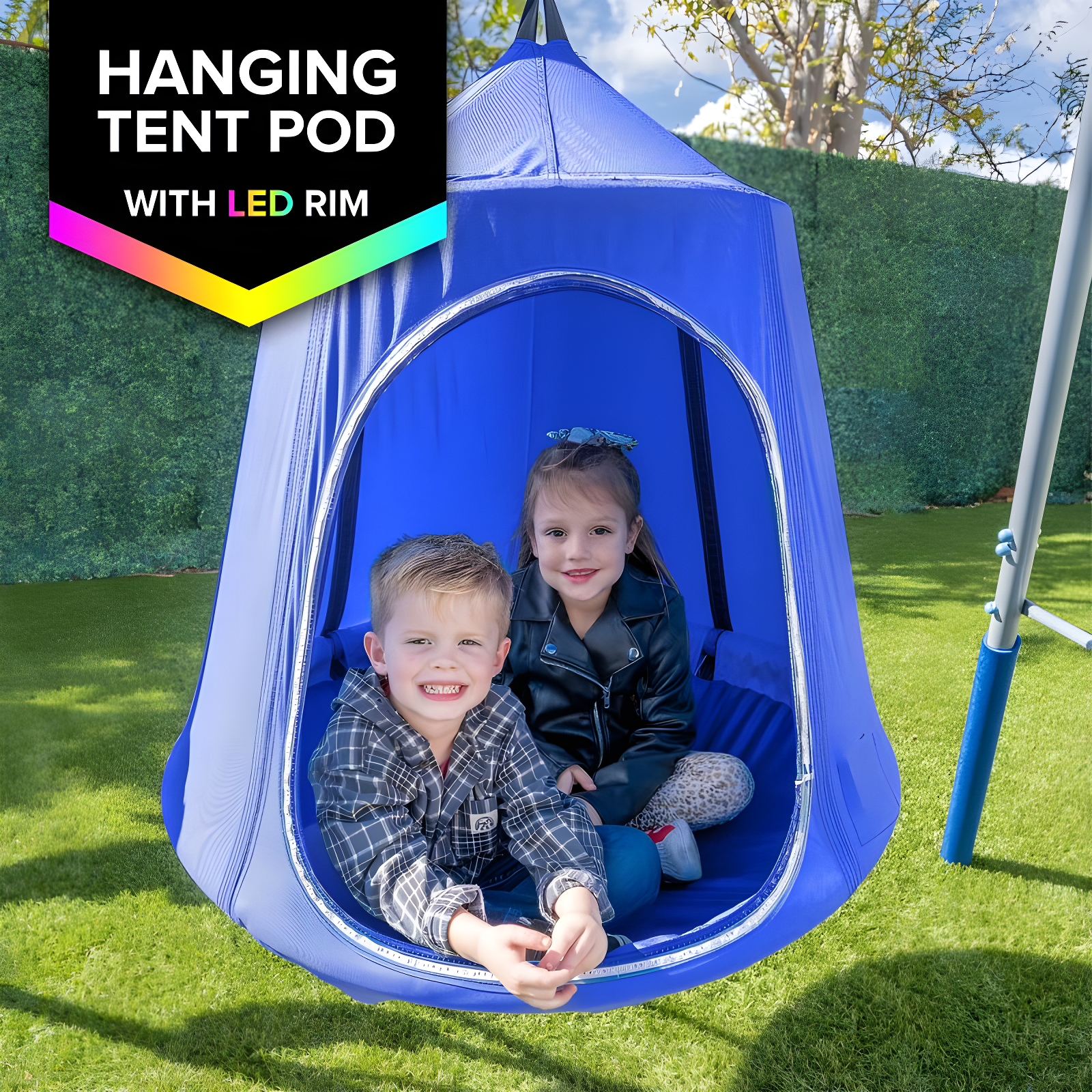 Sportspower Sportspower Shooting Star Metal Swing Set with Lifetime Warranty on 5' Double Wall Slide