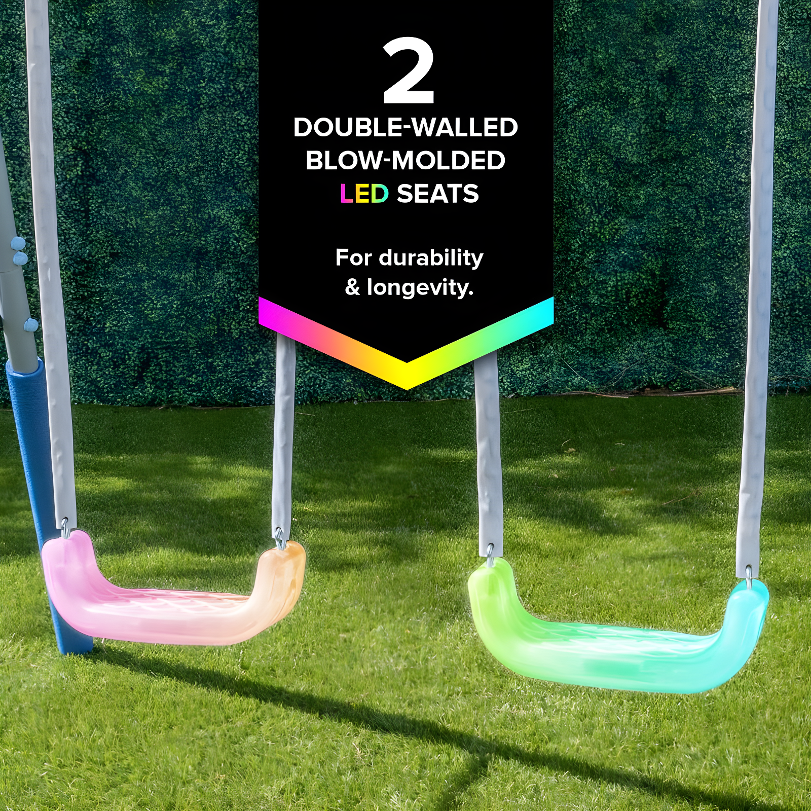 Sportspower Sportspower Shooting Star Metal Swing Set with Lifetime Warranty on 5' Double Wall Slide