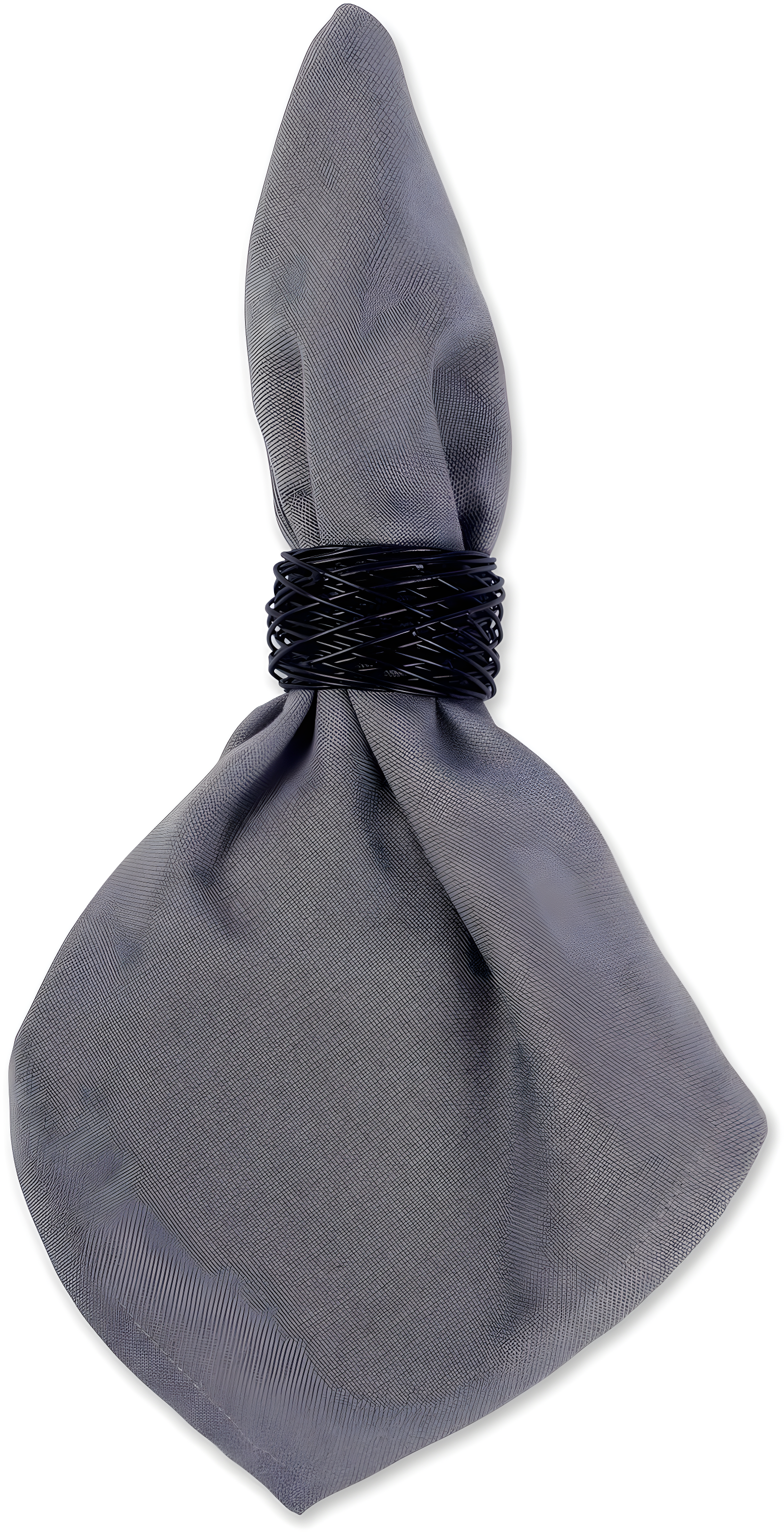 Design Imports  Solid Cotton Napkin Set 6 Piece, Gray, 20X20"