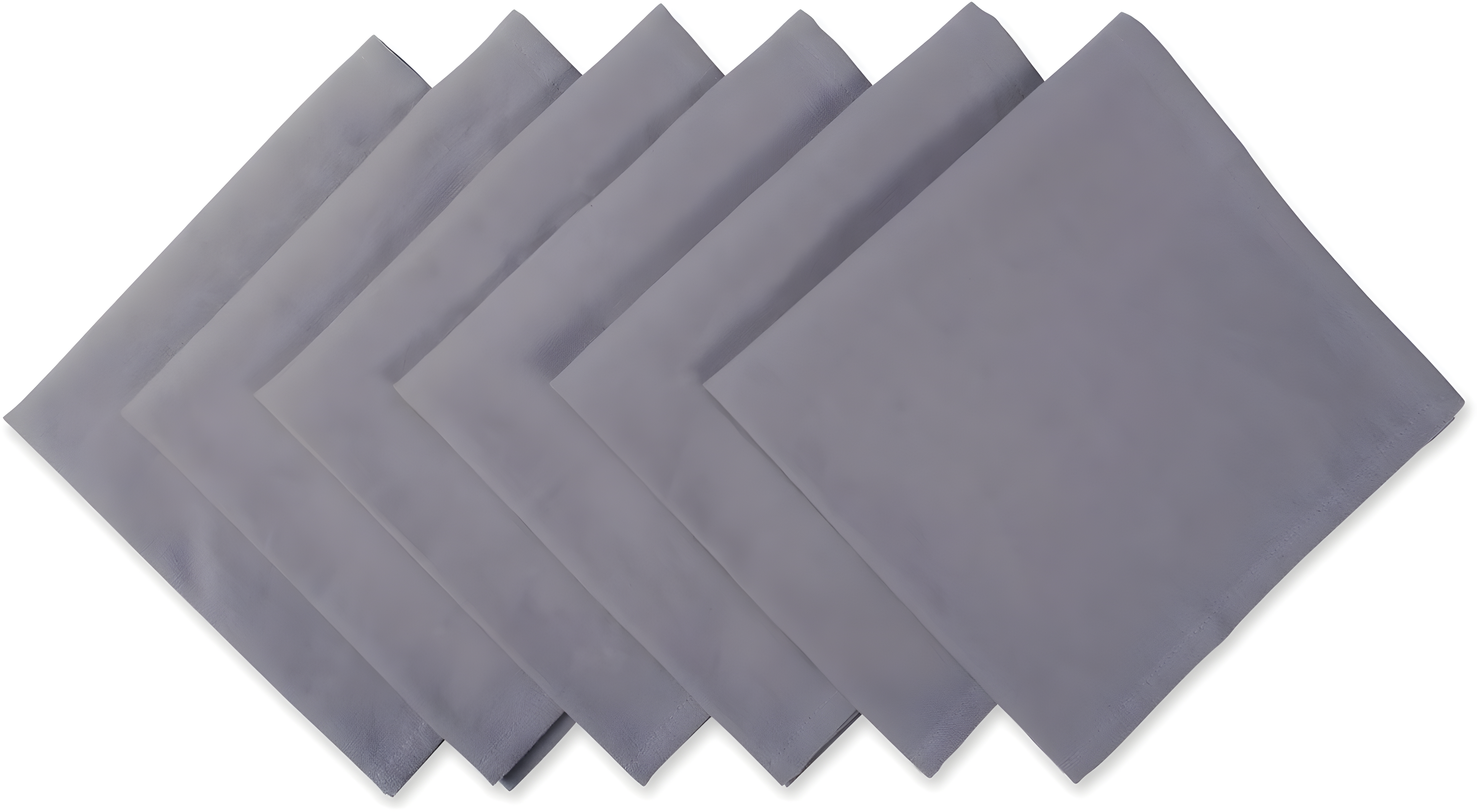 Design Imports  Solid Cotton Napkin Set 6 Piece, Gray, 20X20"