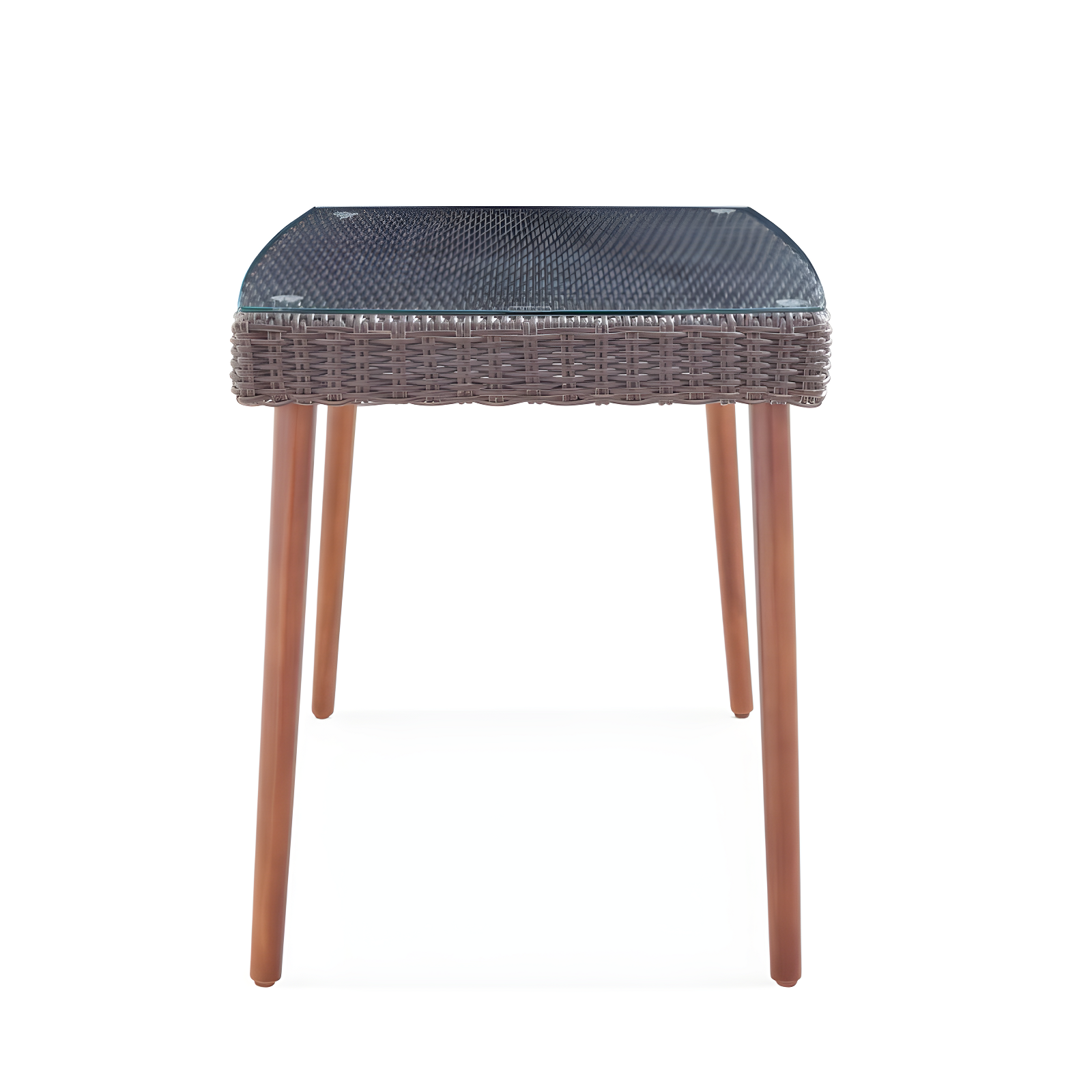 All-Weather Wicker Athens Outdoor Cocktail Table Brown - Alaterre Furniture