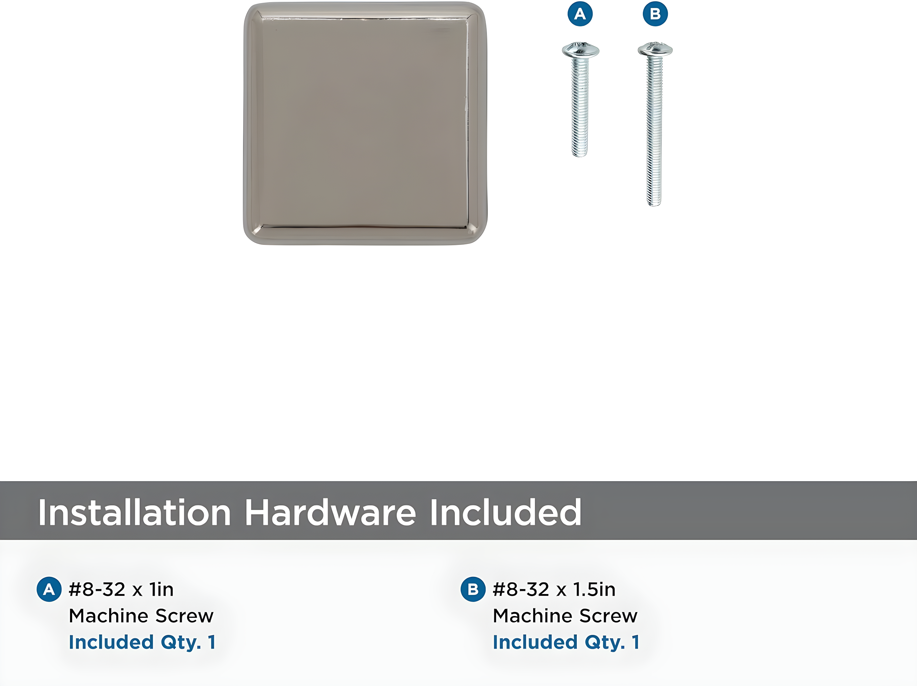 Blackrock 1 1/2" Length Square Knob