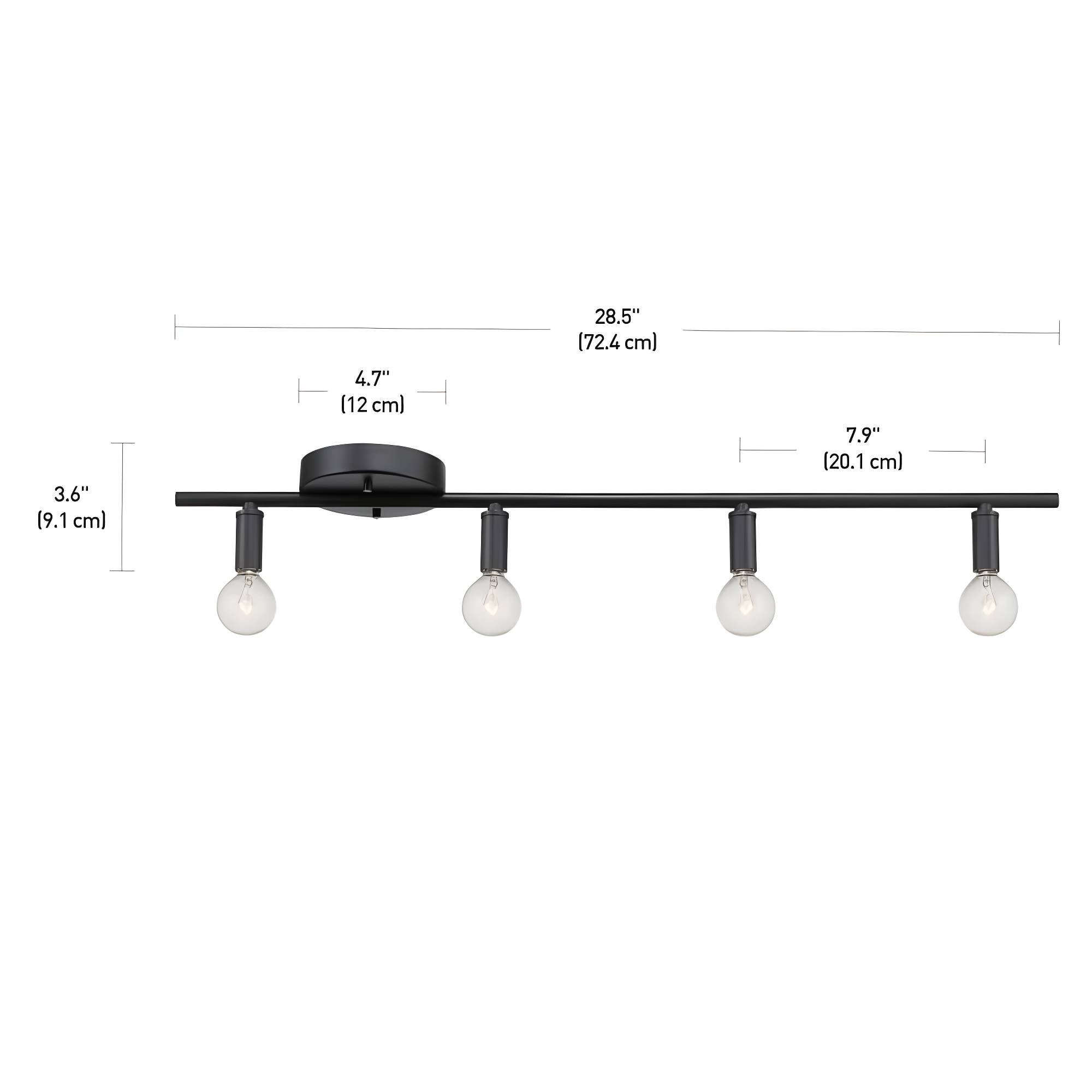 Globe Electric Company Monroe 28.3'' 4 -Light Track Track Kit with Dimmable