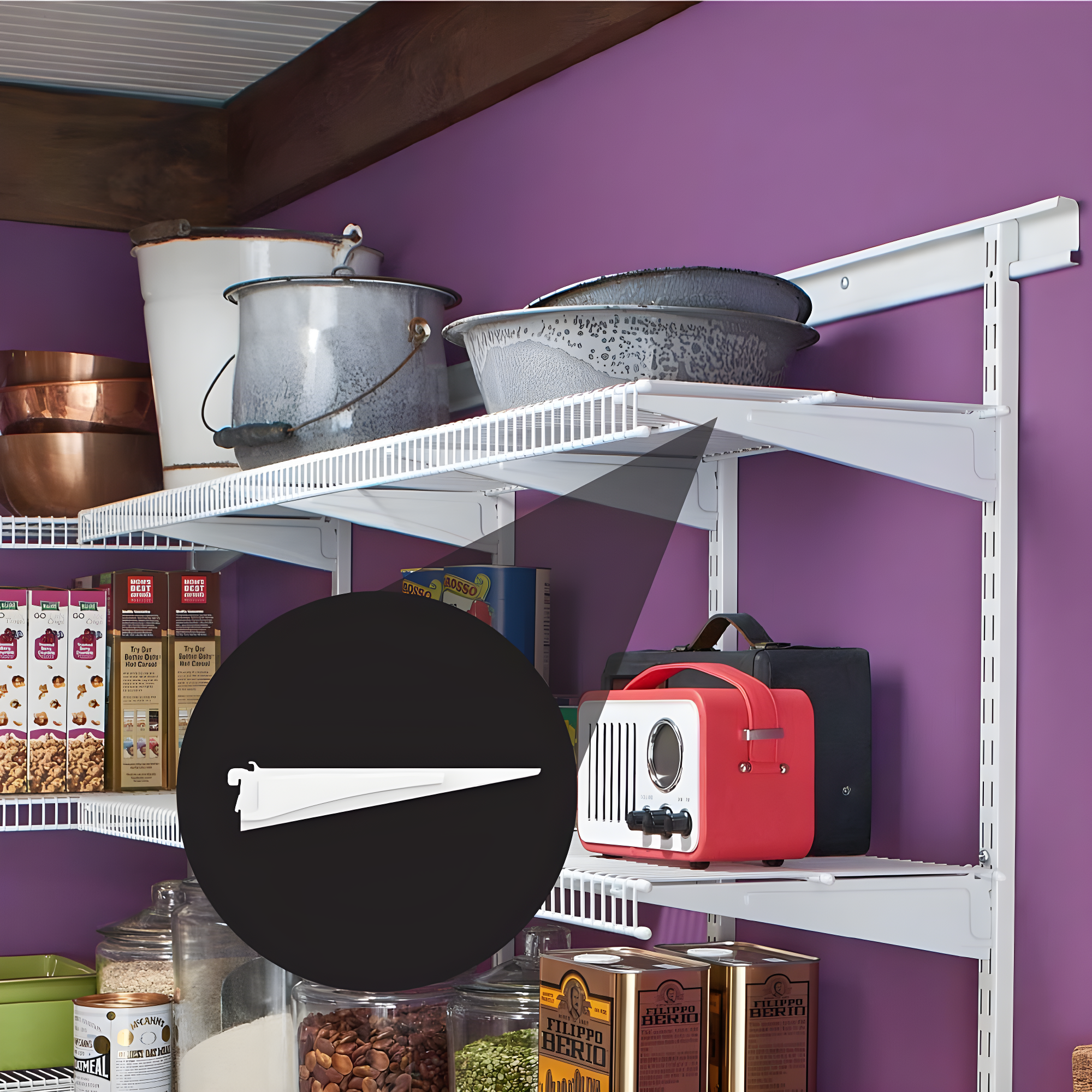 ClosetMaid ShelfTrack Wire Shelving Bracket