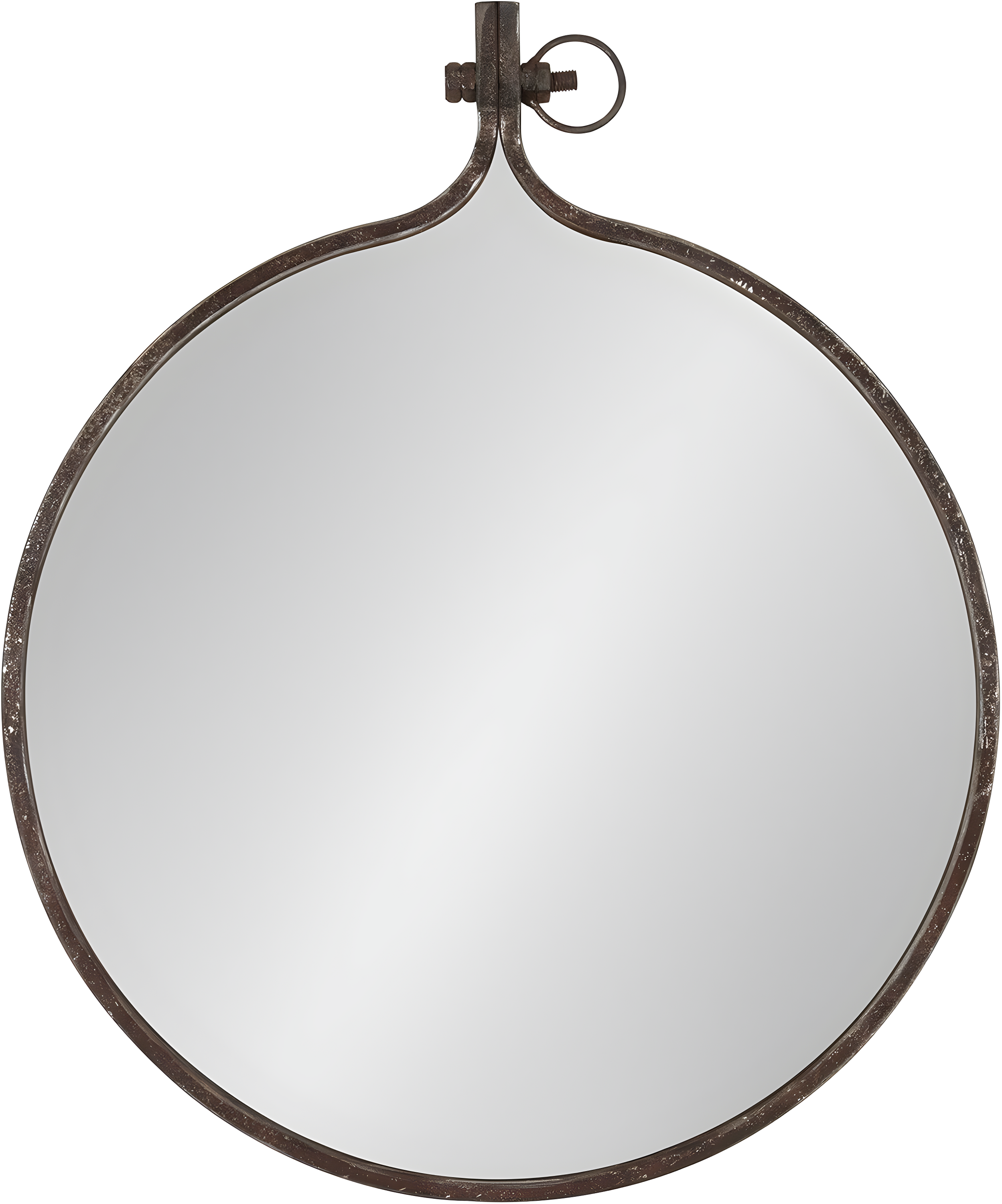 24" x 28" Yitro Metal Framed Wall Mirror Bronze - Kate and Laurel: Round, Oil Rubbed, Hanging Decor