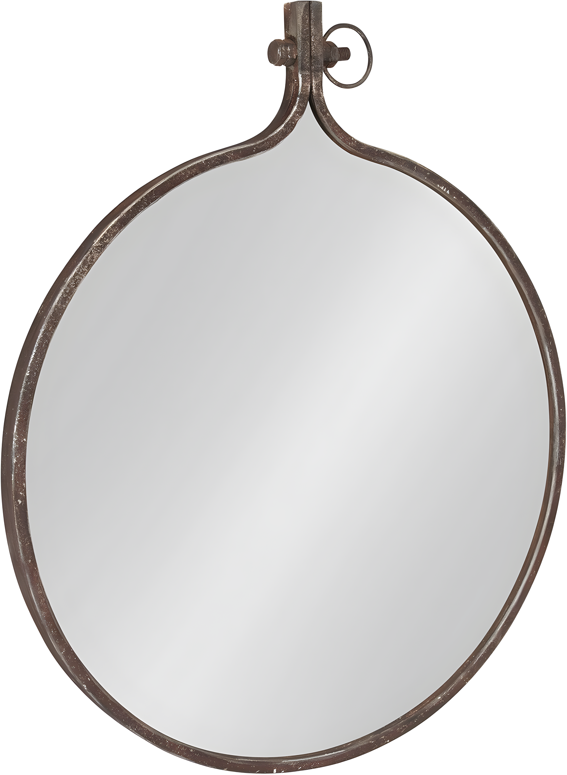 24" x 28" Yitro Metal Framed Wall Mirror Bronze - Kate and Laurel: Round, Oil Rubbed, Hanging Decor