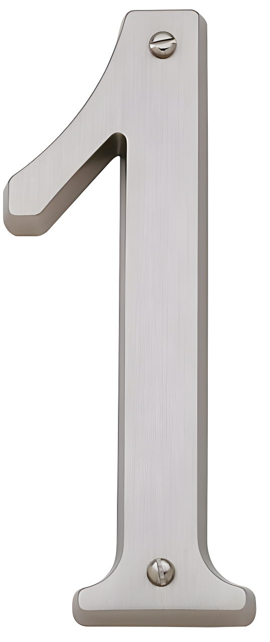 4.75" H Brass House Number