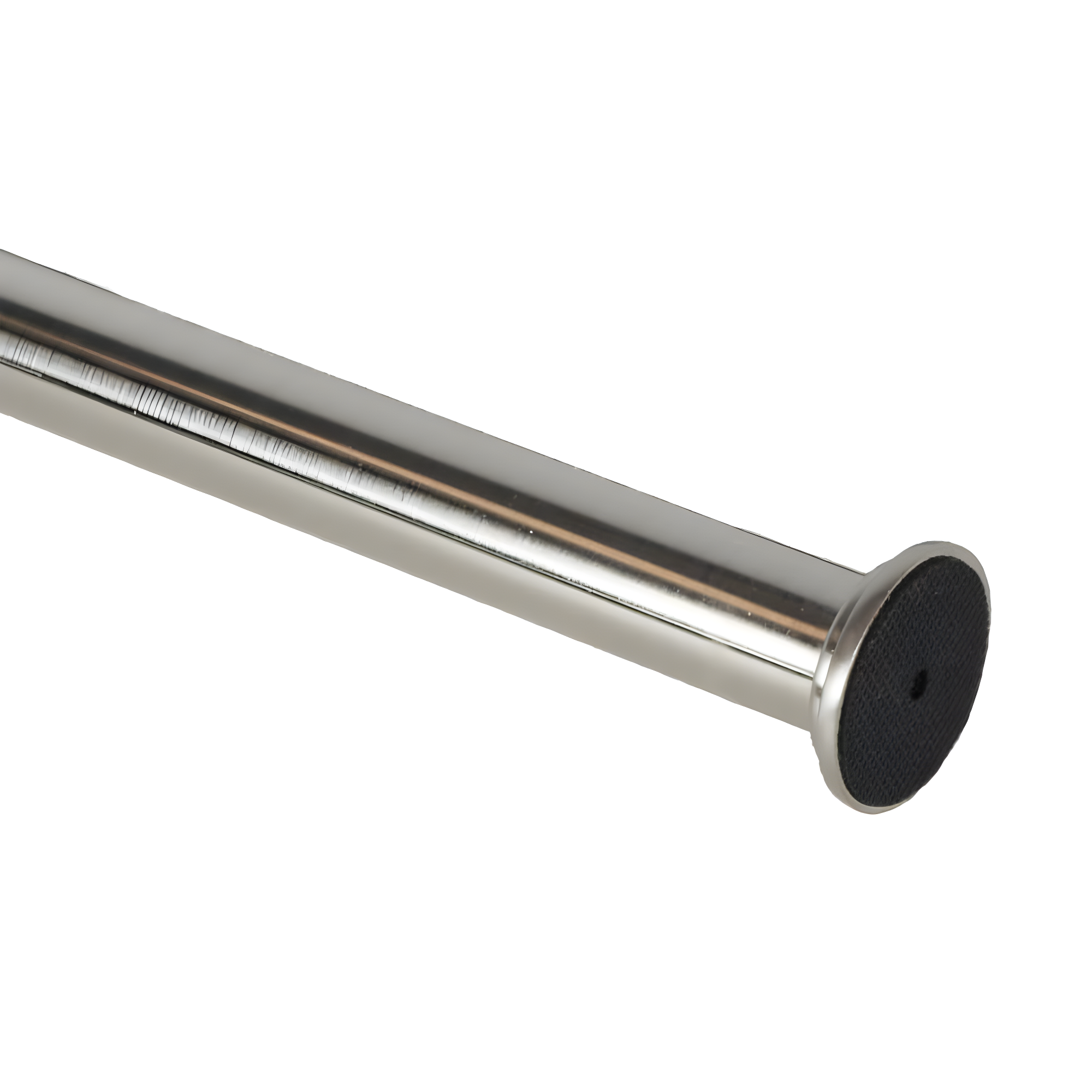 1" No Drilling Shower Closet Window Tension Rod, Heavy Duty, 42"-72", Brushed/Stainless Steel