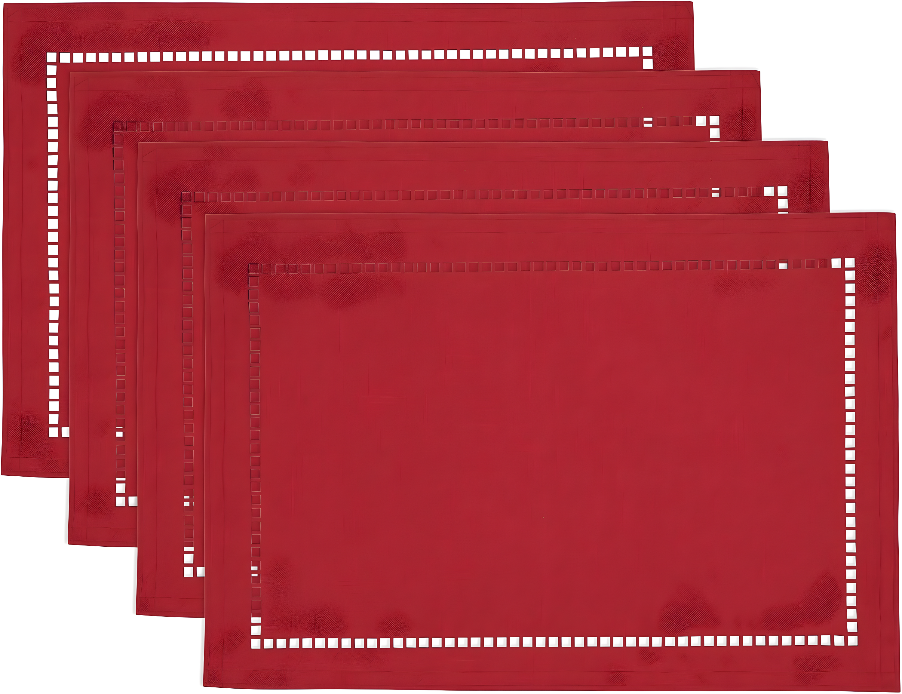 Saro Lifestyle Laser-Cut Hemstitch Placemat (Set of 4)