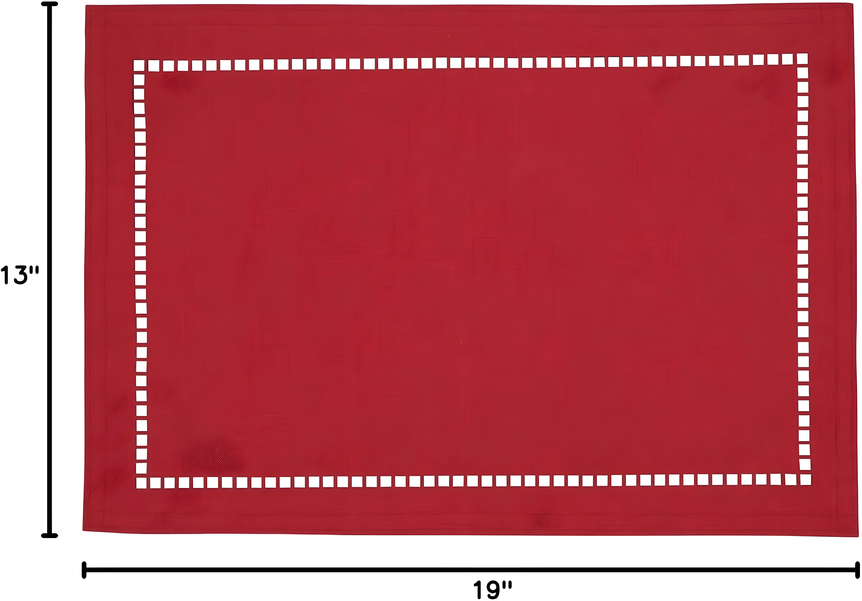 Saro Lifestyle Laser-Cut Hemstitch Placemat (Set of 4)