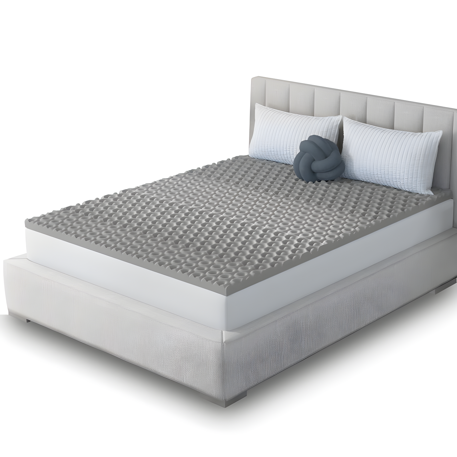 Vibe 2” Cool Pod Convoluted Gel Memory Foam Mattress Topper, Twin