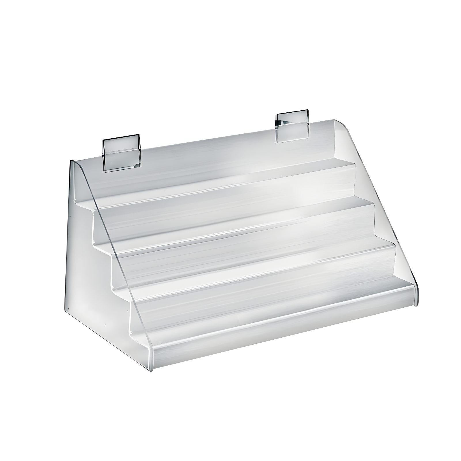 Four-Tier Shelf Counter Step Display, 16" wide