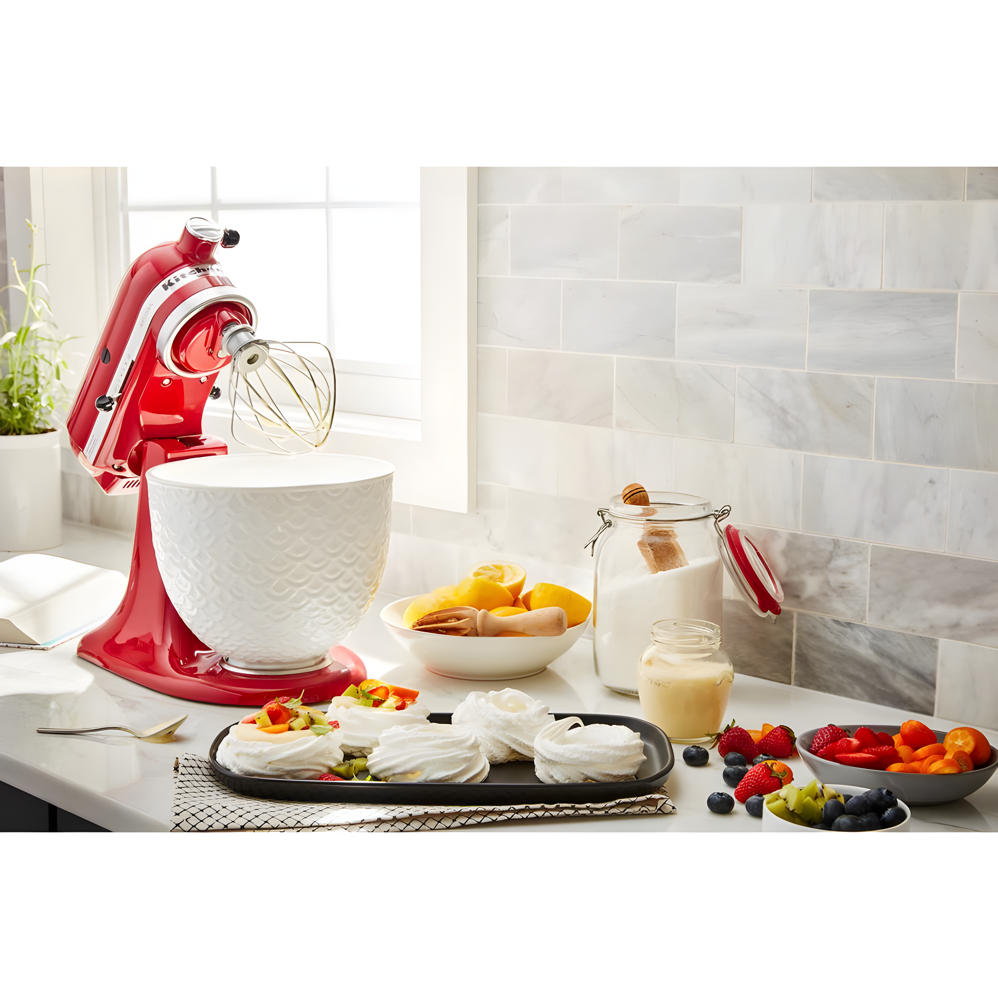 KitchenAid ® Stand Mixer Mermaid Lace White 5-Qt. Ceramic Mixing Bowl