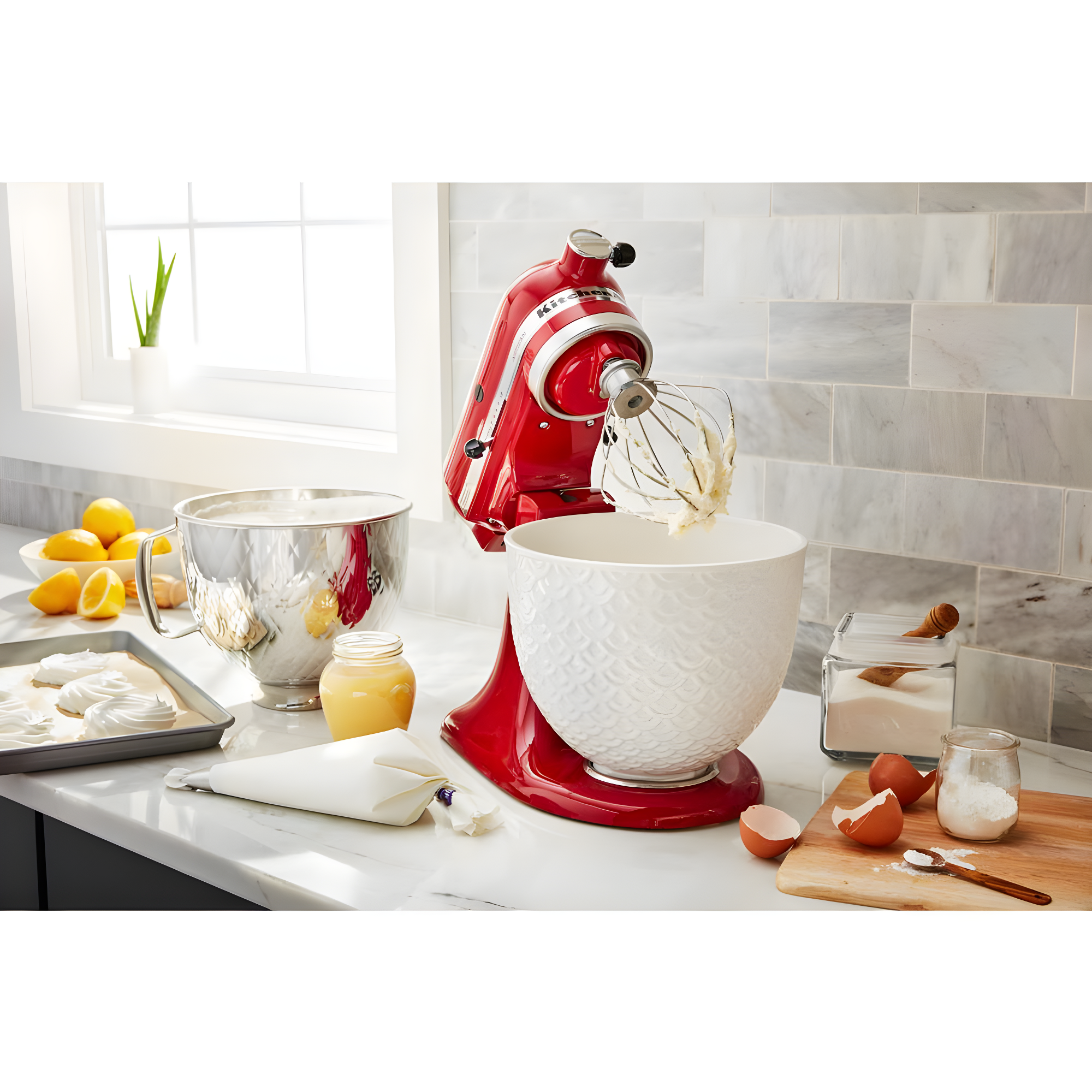 KitchenAid ® Stand Mixer Mermaid Lace White 5-Qt. Ceramic Mixing Bowl