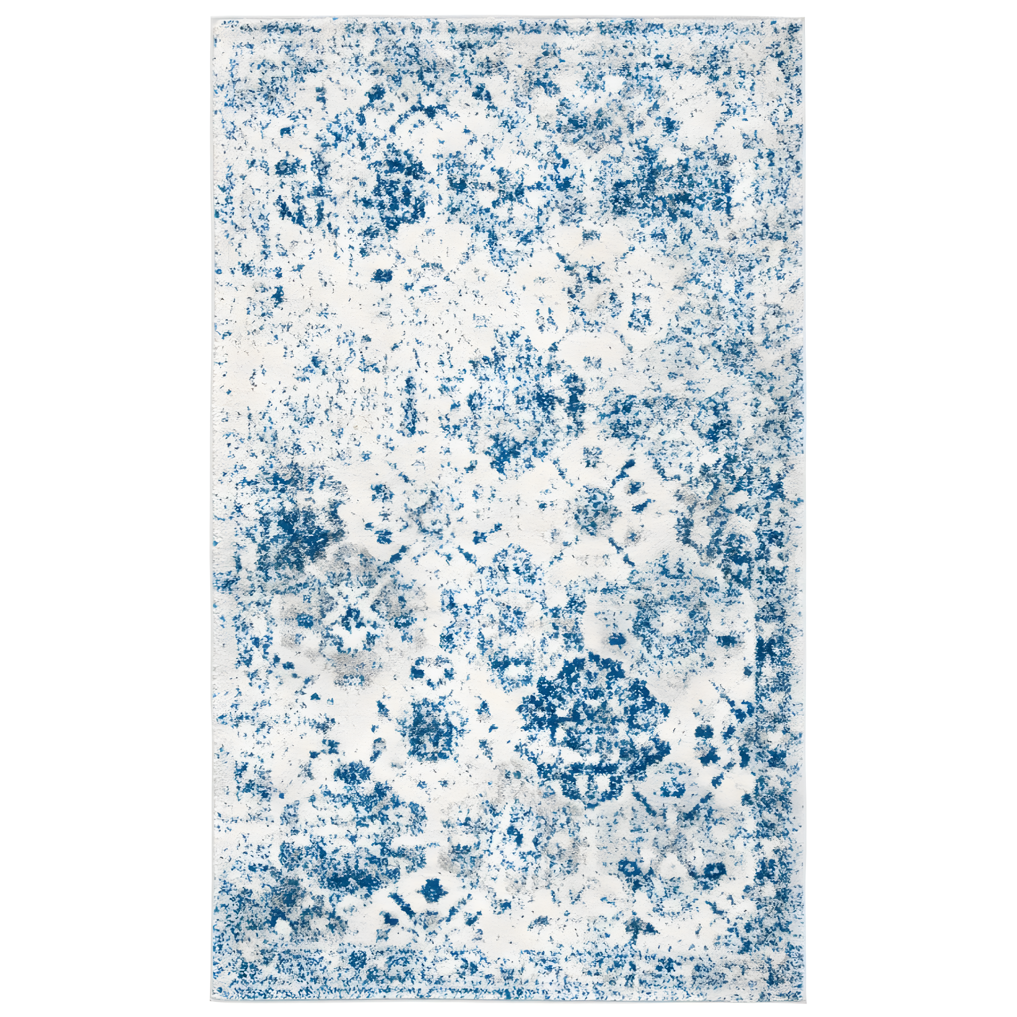 Madison MAD611 Power Loomed Indoor Accent Rug - White/Royal Blue - 2'3"x4' - Safavieh