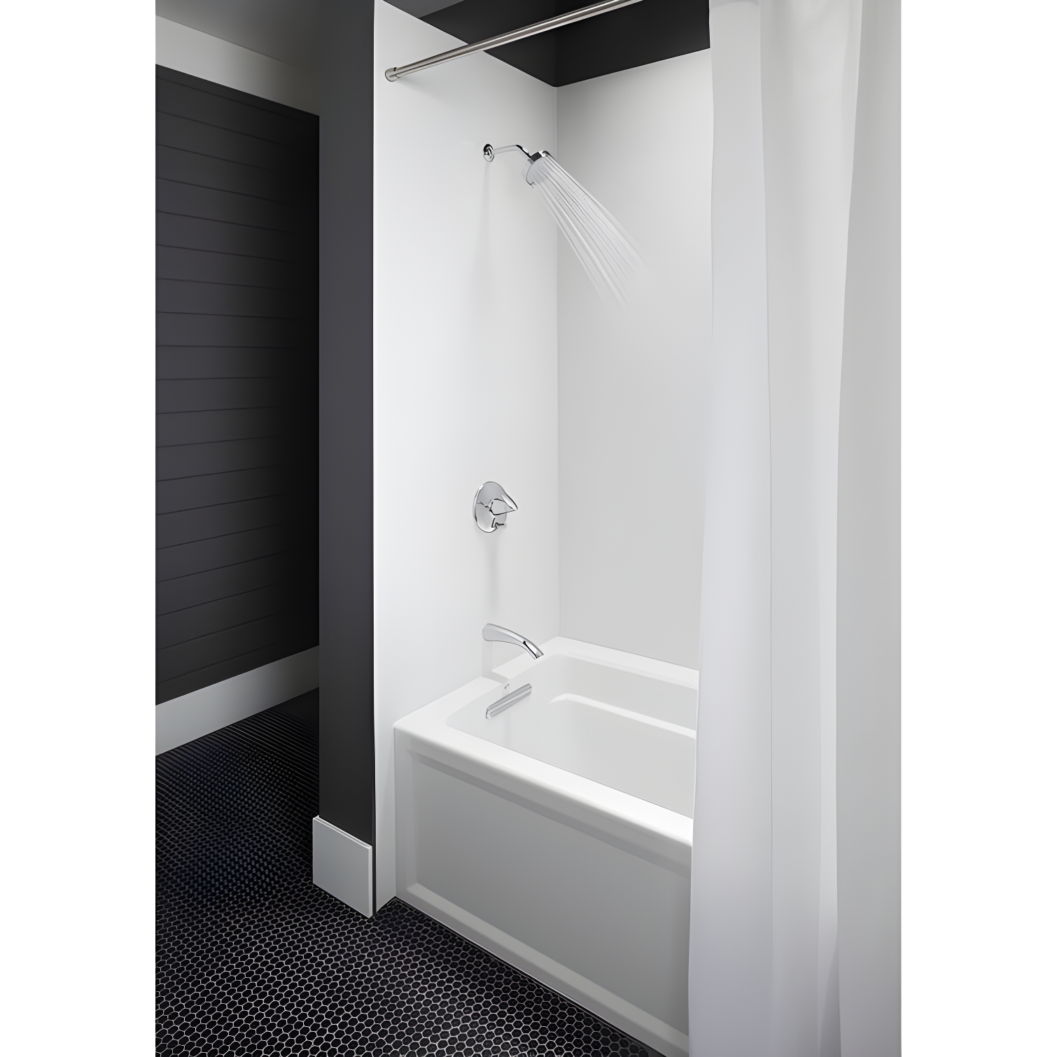 Archer® 60" x 32" Acrylic Alcove Soaking Bathtub with Comfort Depth