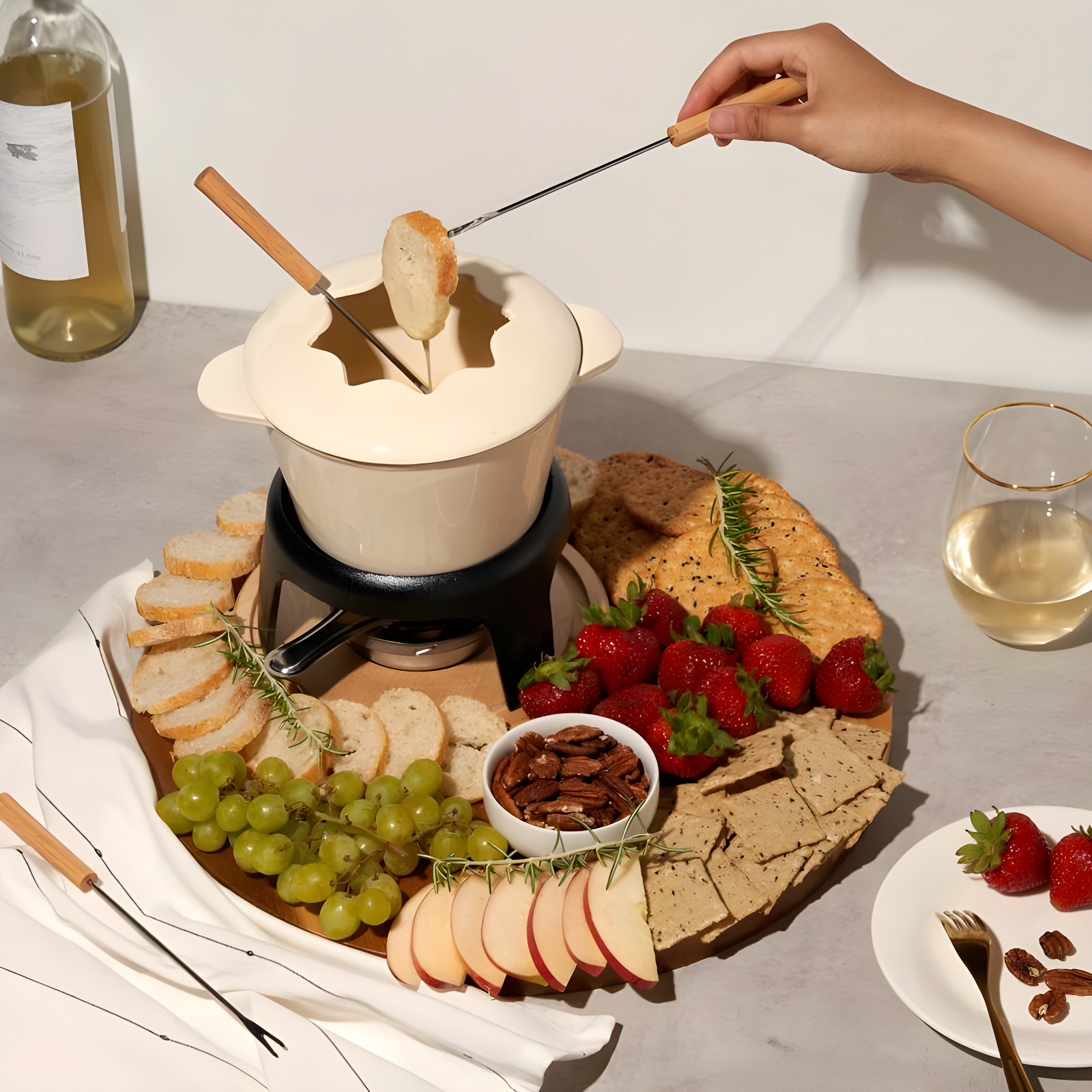 Twine Cast Iron Fondue Set