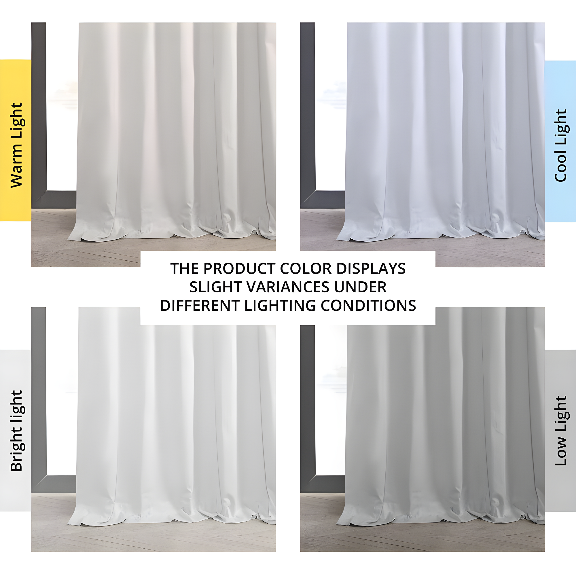 Whisper White Solid Cotton Blackout Curtain (1 Panel), Whisper White, 50W X 108L