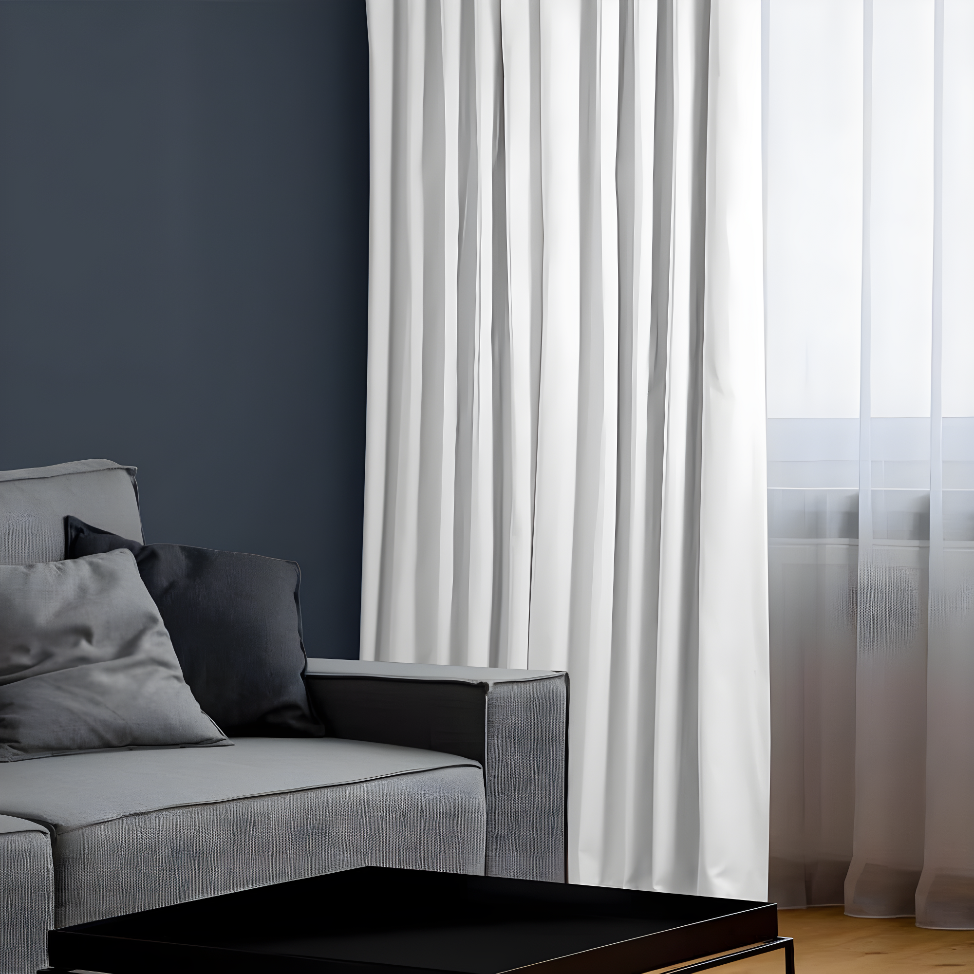 Whisper White Solid Cotton Blackout Curtain (1 Panel), Whisper White, 50W X 108L