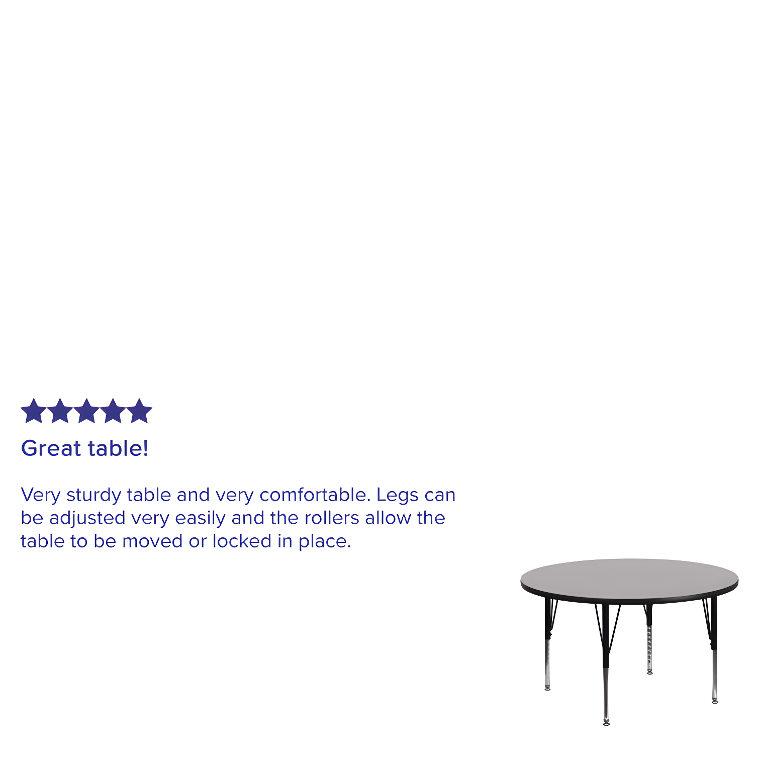 Goddard 42'' Round Thermal Laminate Activity Table - Adjustable Legs