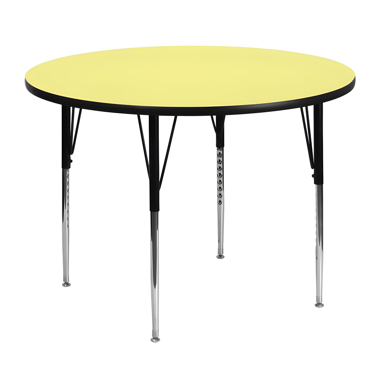 Goddard 42'' Round Thermal Laminate Activity Table - Adjustable Legs